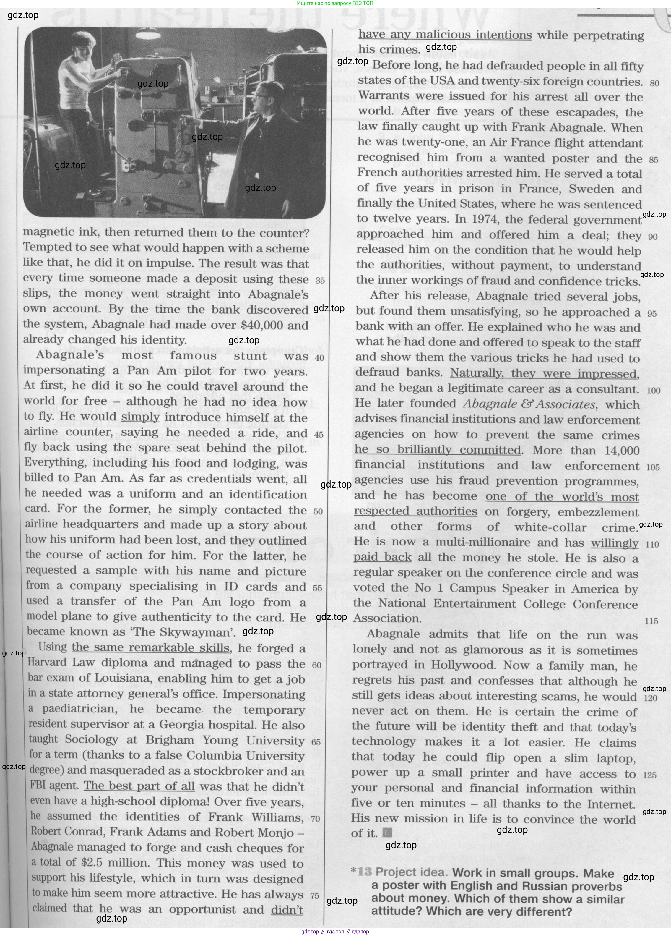 Английский язык (english), 11 класс Учебник (Student's book), авторы: Вербицкая Мария Валерьевна (Verbitskaya Maria), Каминс Карр Джейн (Comyns Carr Jane), Парсонс Дженнифер (Parsons Jennifer), Миндрул Ольга Сергеевна (Mindrul Olga), издательство Просвещение, Москва, 2015, голубого цвета, страница 79, номер 13, Условие (продолжение 2)