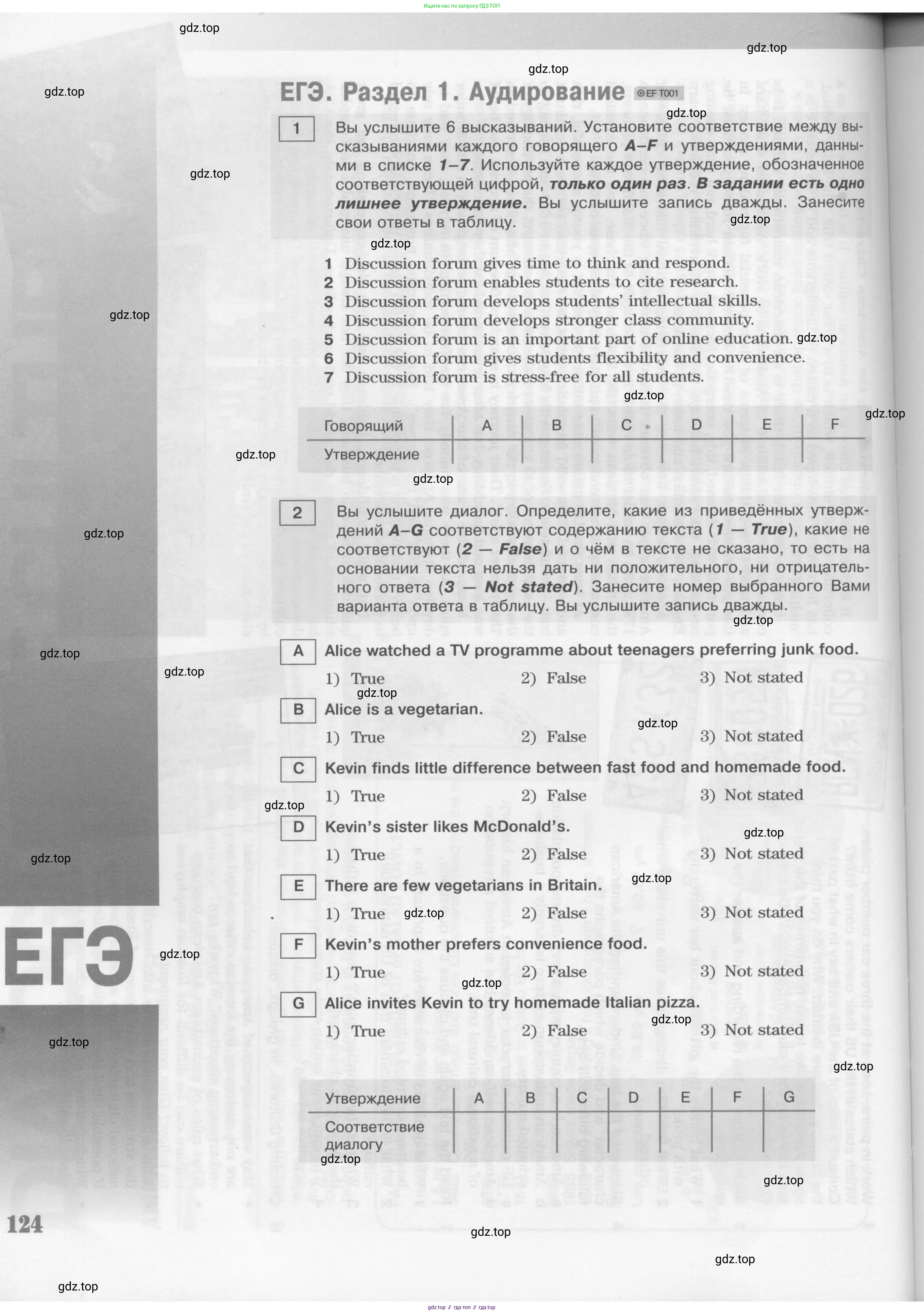 Английский язык (english), 11 класс Учебник (Student's book), авторы: Вербицкая Мария Валерьевна (Verbitskaya Maria), Каминс Карр Джейн (Comyns Carr Jane), Парсонс Дженнифер (Parsons Jennifer), Миндрул Ольга Сергеевна (Mindrul Olga), издательство Просвещение, Москва, 2015, голубого цвета, страница 124