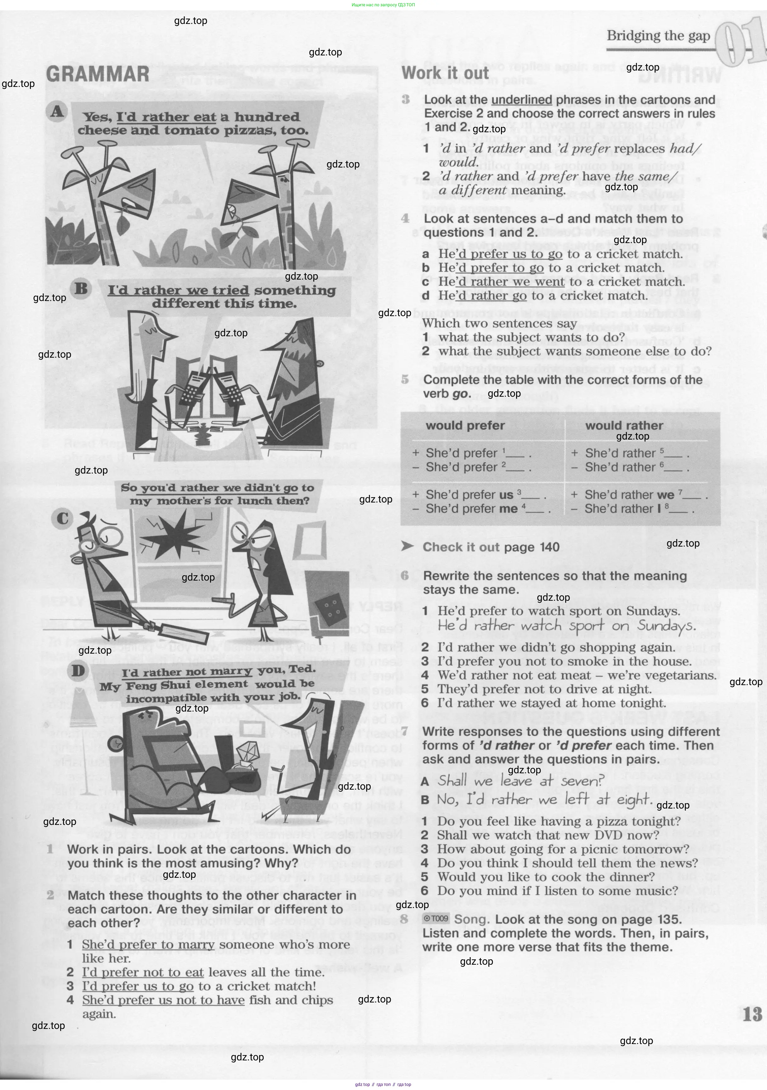 Английский язык (english), 11 класс Учебник (Student's book), авторы: Вербицкая Мария Валерьевна (Verbitskaya Maria), Каминс Карр Джейн (Comyns Carr Jane), Парсонс Дженнифер (Parsons Jennifer), Миндрул Ольга Сергеевна (Mindrul Olga), издательство Просвещение, Москва, 2015, голубого цвета, страница 13