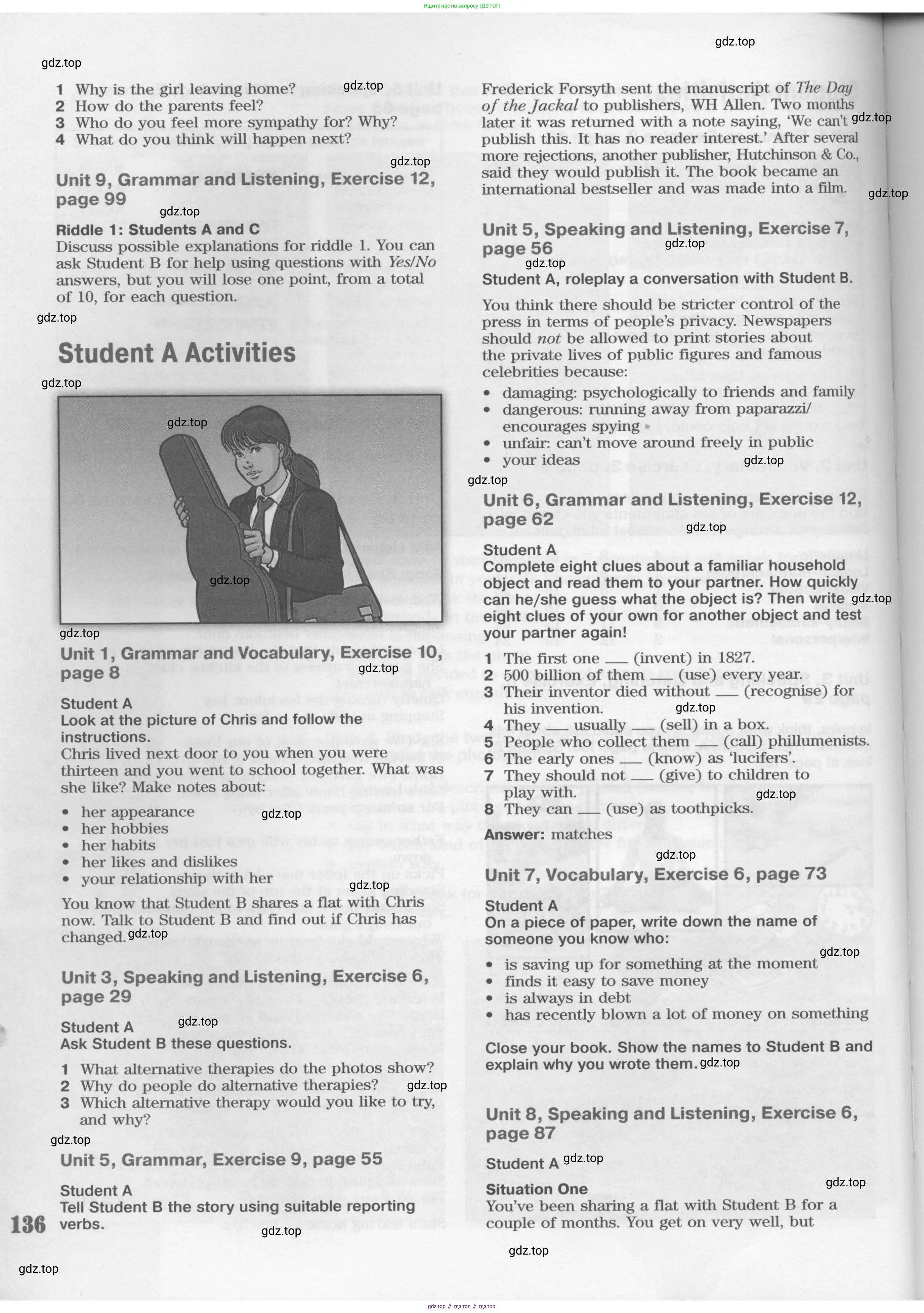 Английский язык (english), 11 класс Учебник (Student's book), авторы: Вербицкая Мария Валерьевна (Verbitskaya Maria), Каминс Карр Джейн (Comyns Carr Jane), Парсонс Дженнифер (Parsons Jennifer), Миндрул Ольга Сергеевна (Mindrul Olga), издательство Просвещение, Москва, 2015, голубого цвета, страница 136