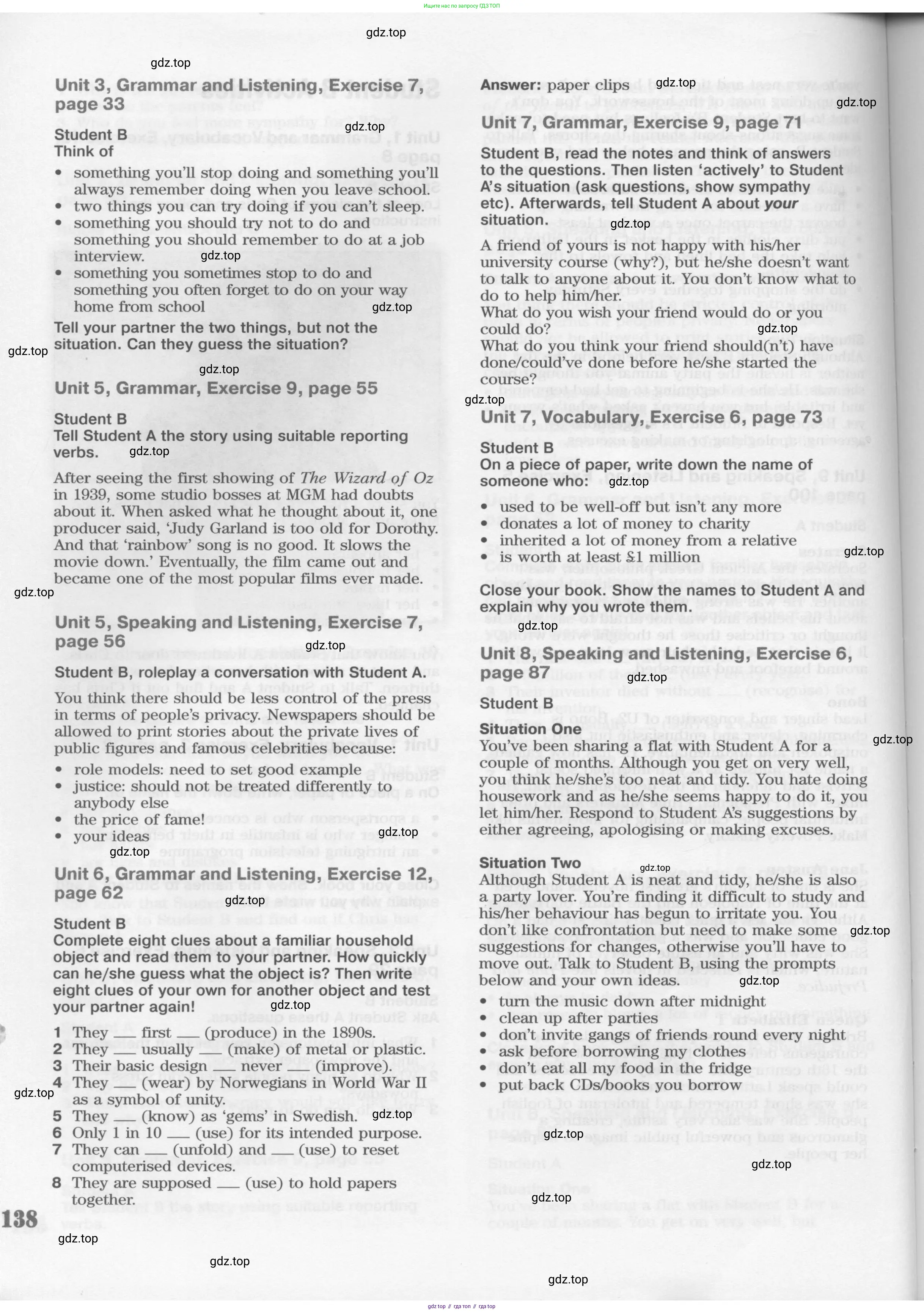 Английский язык (english), 11 класс Учебник (Student's book), авторы: Вербицкая Мария Валерьевна (Verbitskaya Maria), Каминс Карр Джейн (Comyns Carr Jane), Парсонс Дженнифер (Parsons Jennifer), Миндрул Ольга Сергеевна (Mindrul Olga), издательство Просвещение, Москва, 2015, голубого цвета, страница 138