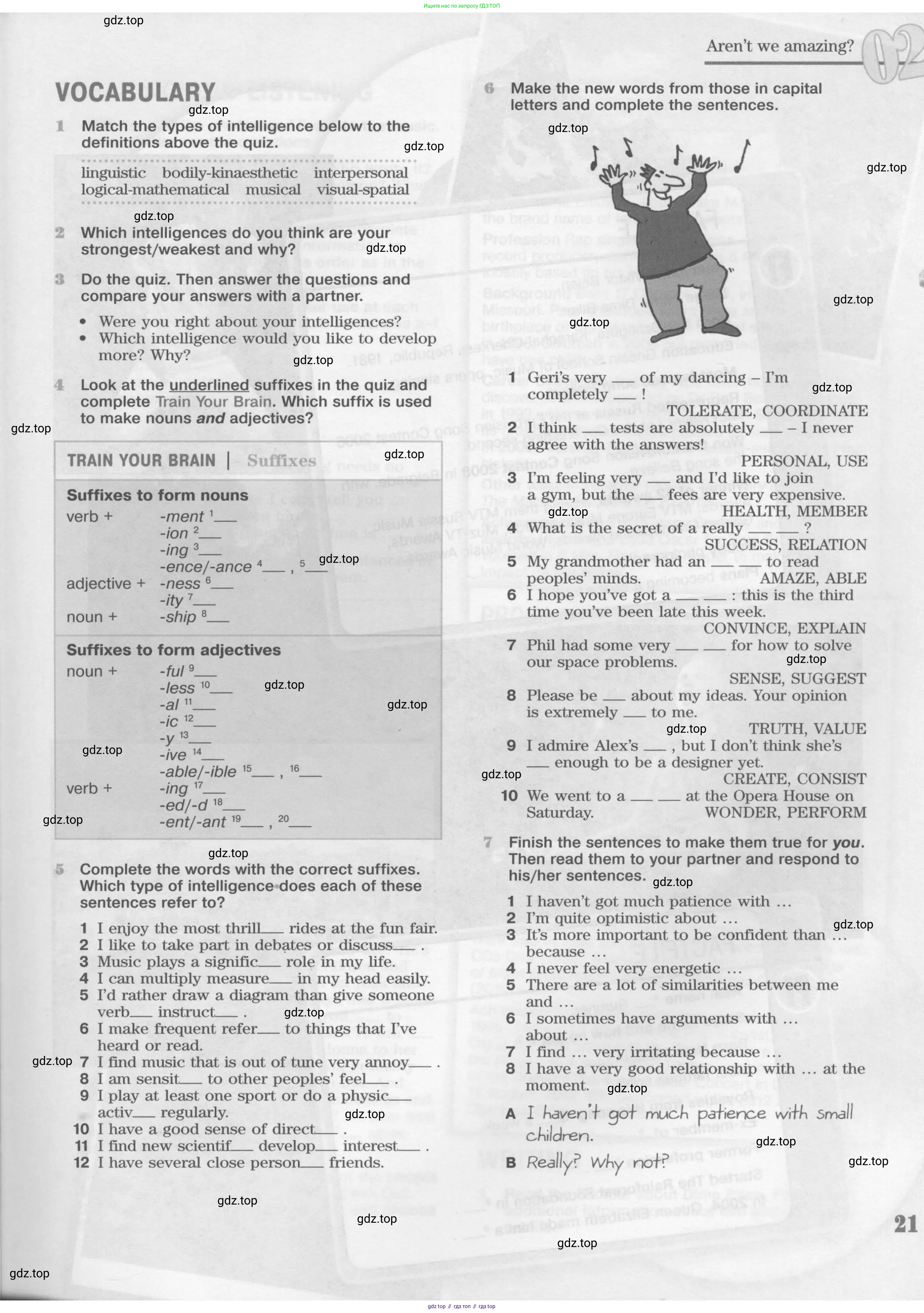 Английский язык (english), 11 класс Учебник (Student's book), авторы: Вербицкая Мария Валерьевна (Verbitskaya Maria), Каминс Карр Джейн (Comyns Carr Jane), Парсонс Дженнифер (Parsons Jennifer), Миндрул Ольга Сергеевна (Mindrul Olga), издательство Просвещение, Москва, 2015, голубого цвета, страница 21