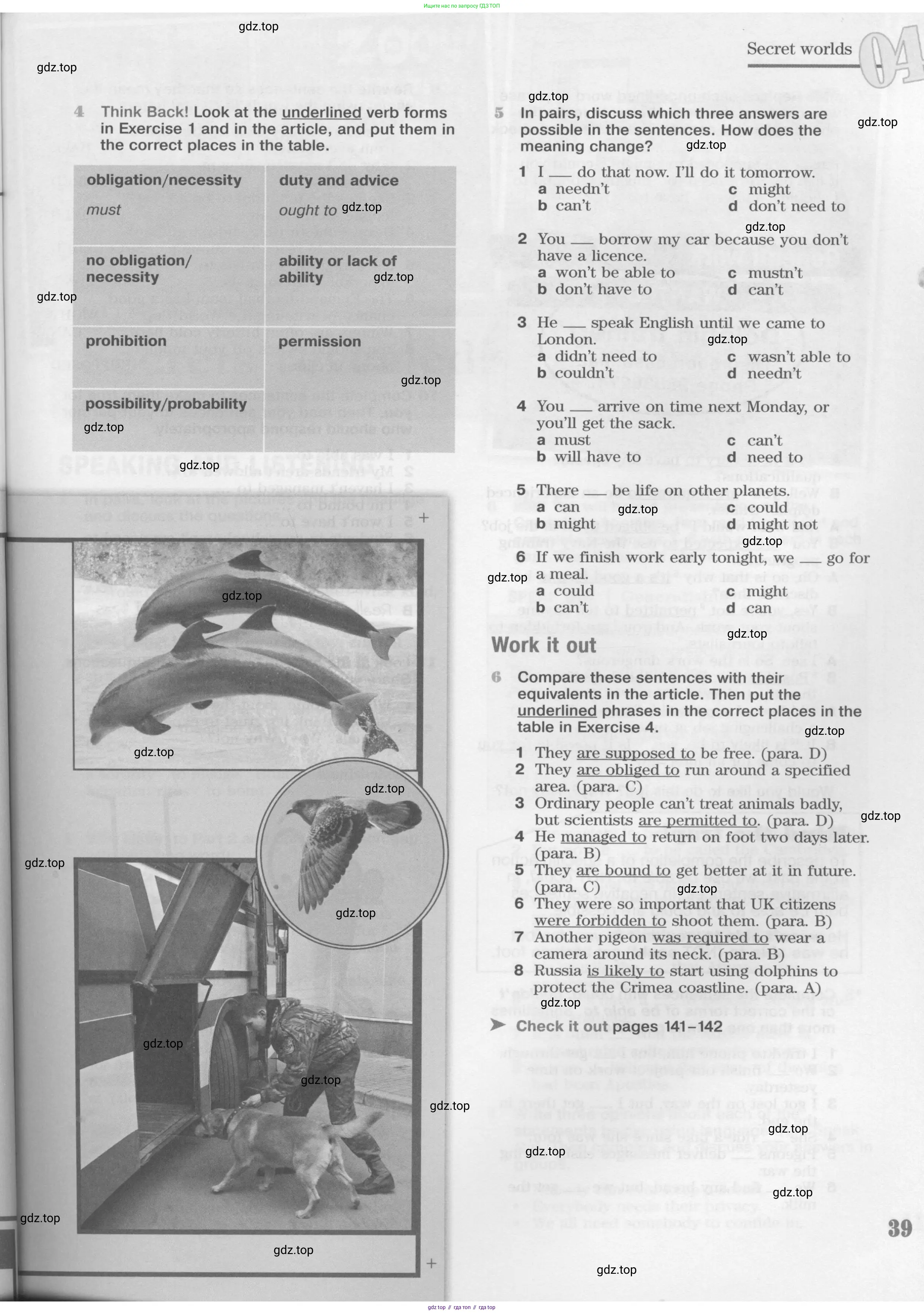 Английский язык (english), 11 класс Учебник (Student's book), авторы: Вербицкая Мария Валерьевна (Verbitskaya Maria), Каминс Карр Джейн (Comyns Carr Jane), Парсонс Дженнифер (Parsons Jennifer), Миндрул Ольга Сергеевна (Mindrul Olga), издательство Просвещение, Москва, 2015, голубого цвета, страница 39