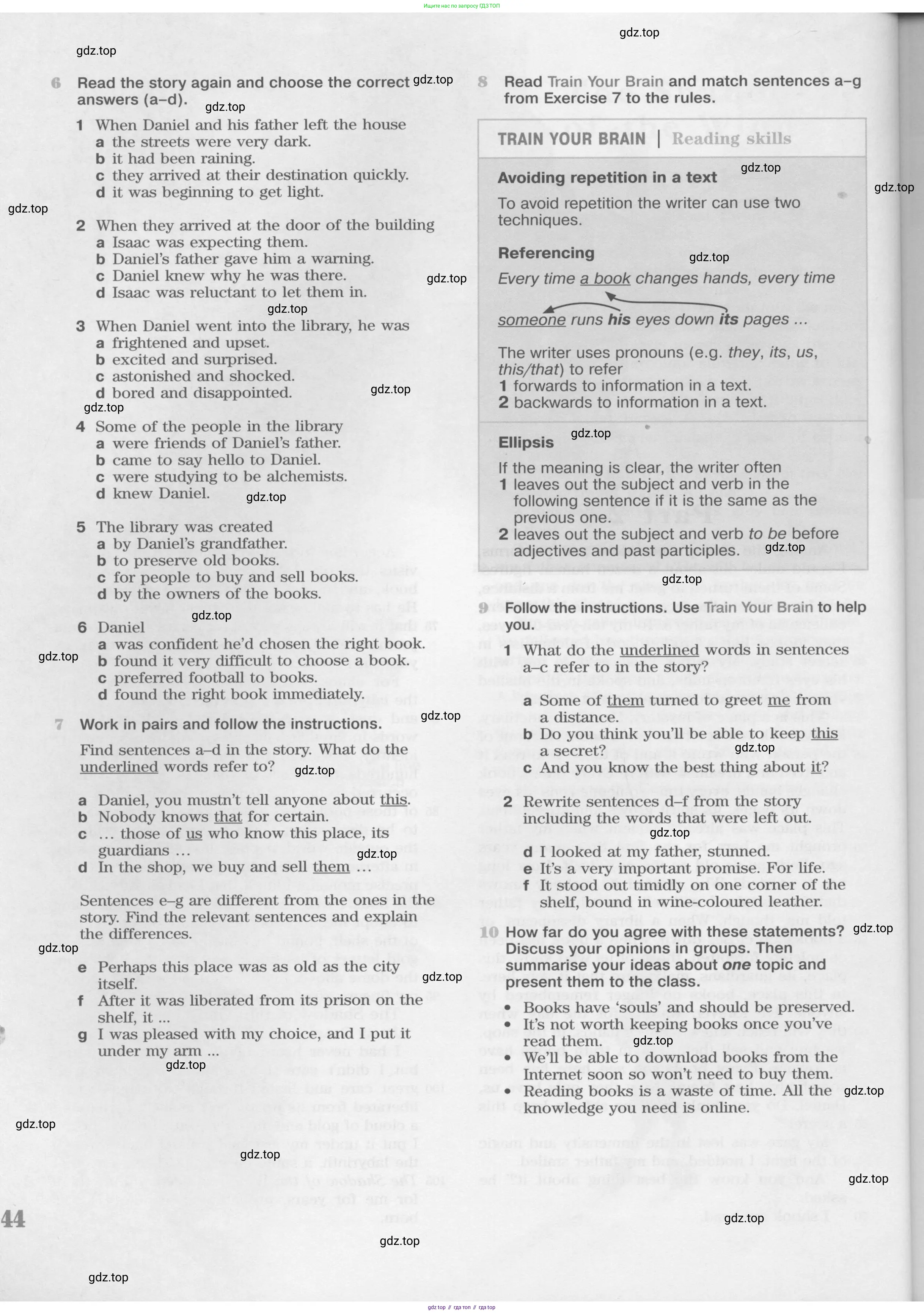 Английский язык (english), 11 класс Учебник (Student's book), авторы: Вербицкая Мария Валерьевна (Verbitskaya Maria), Каминс Карр Джейн (Comyns Carr Jane), Парсонс Дженнифер (Parsons Jennifer), Миндрул Ольга Сергеевна (Mindrul Olga), издательство Просвещение, Москва, 2015, голубого цвета, страница 44