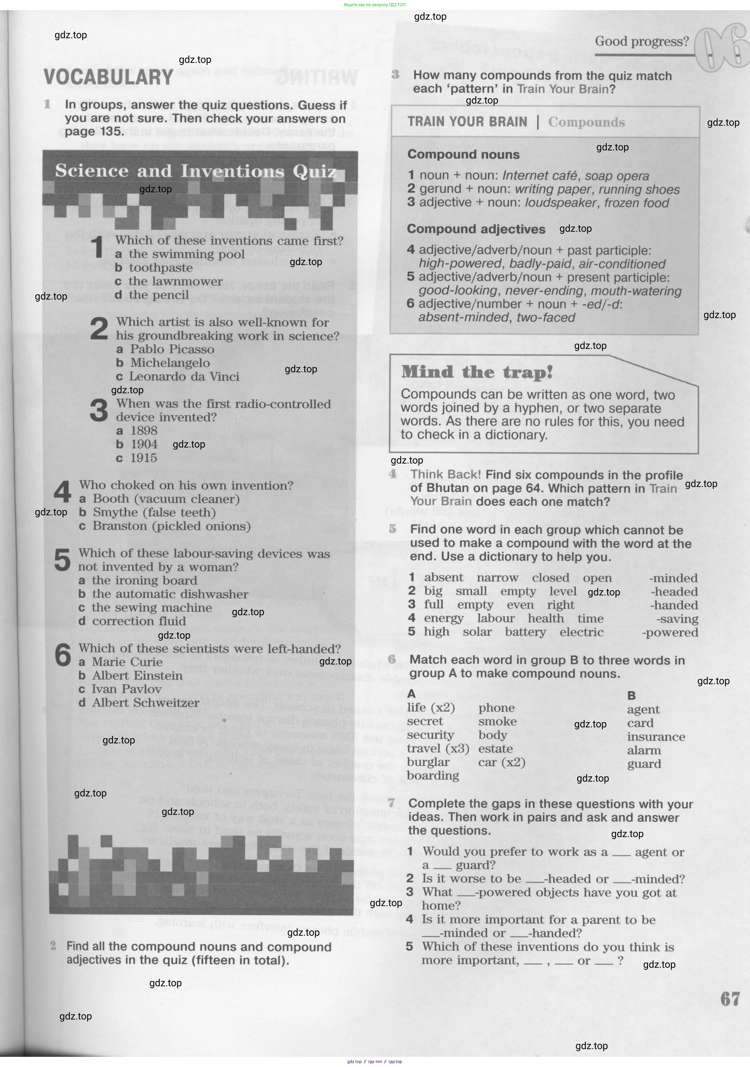 Английский язык (english), 11 класс Учебник (Student's book), авторы: Вербицкая Мария Валерьевна (Verbitskaya Maria), Каминс Карр Джейн (Comyns Carr Jane), Парсонс Дженнифер (Parsons Jennifer), Миндрул Ольга Сергеевна (Mindrul Olga), издательство Просвещение, Москва, 2015, голубого цвета, страница 67