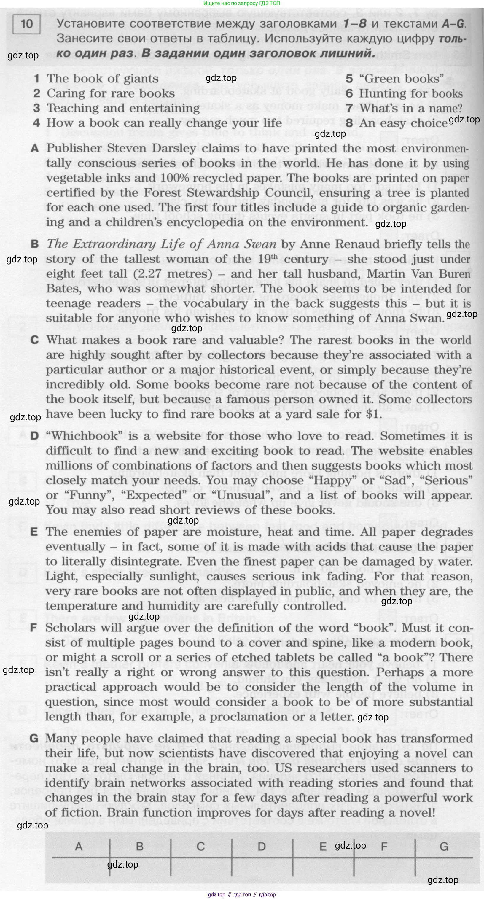Английский язык (english), 11 класс Учебник (Student's book), авторы: Вербицкая Мария Валерьевна (Verbitskaya Maria), Каминс Карр Джейн (Comyns Carr Jane), Парсонс Дженнифер (Parsons Jennifer), Миндрул Ольга Сергеевна (Mindrul Olga), издательство Просвещение, Москва, 2015, голубого цвета, страница 126, номер 10, Условие