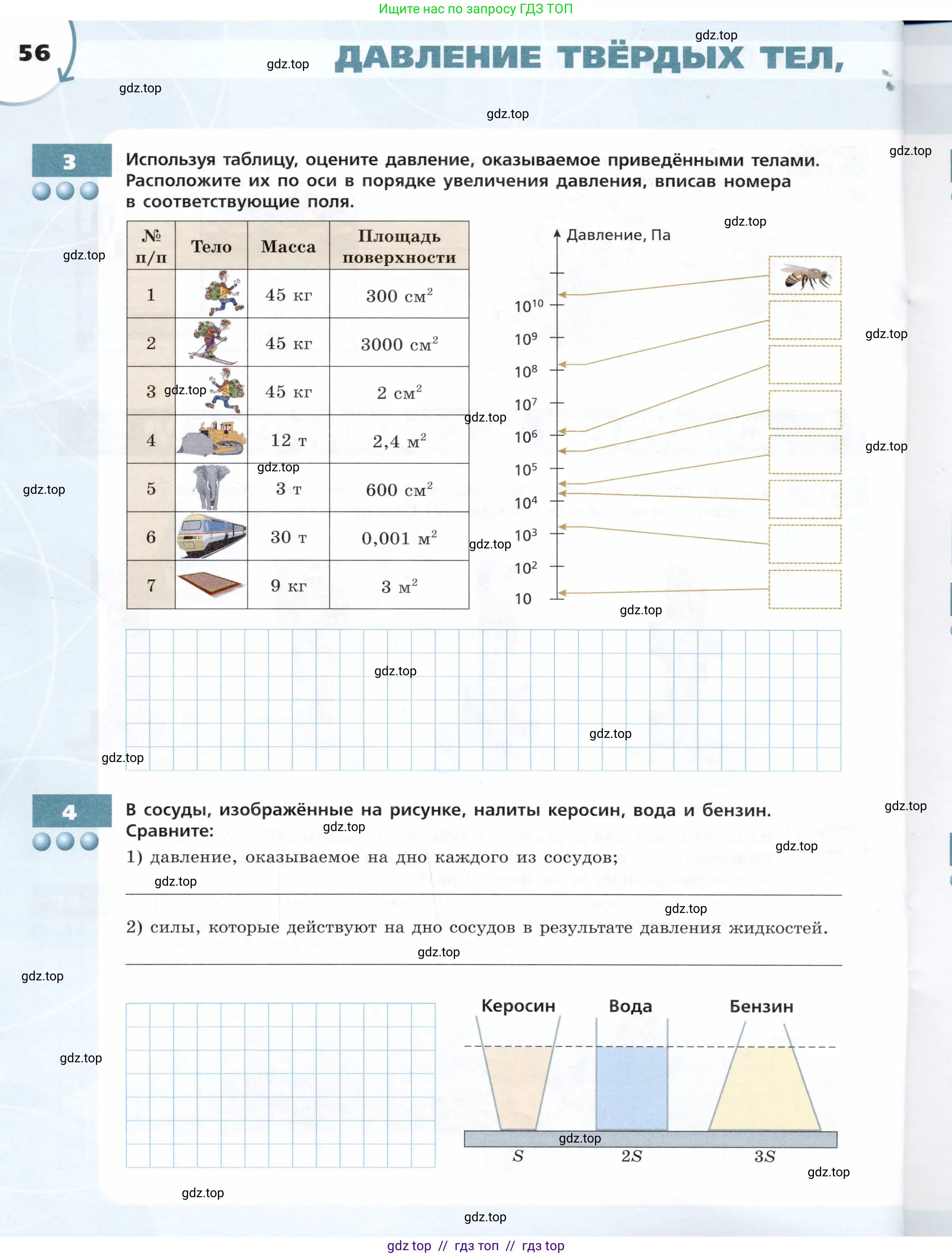 Физика, 7 класс Тетрадь-тренажёр, авторы: Артеменков Денис Александрович, Белага Виктория Владимировна, Воронцова Наталия Игоревна, Ломаченков Иван Алексеевич, Панебратцев Юрий Анатольевич, издательство Просвещение, Москва, 2024, страница 56