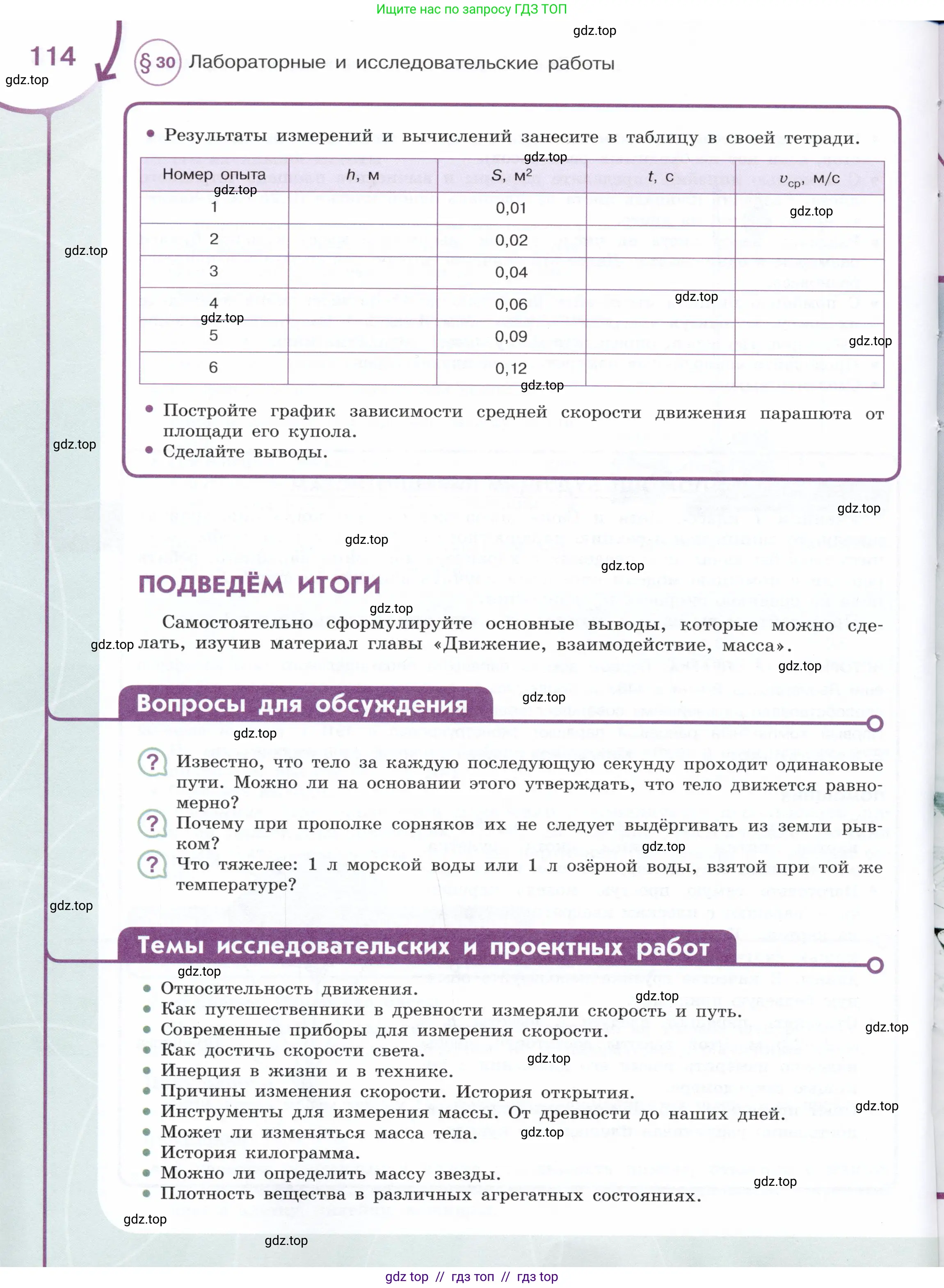 Физика, 7 класс Учебник, авторы: Белага Виктория Владимировна, Воронцова Наталия Игоревна, Ломаченков Иван Алексеевич, Панебратцев Юрий Анатольевич, издательство Просвещение, Москва, 2024, Часть 1, страница 114