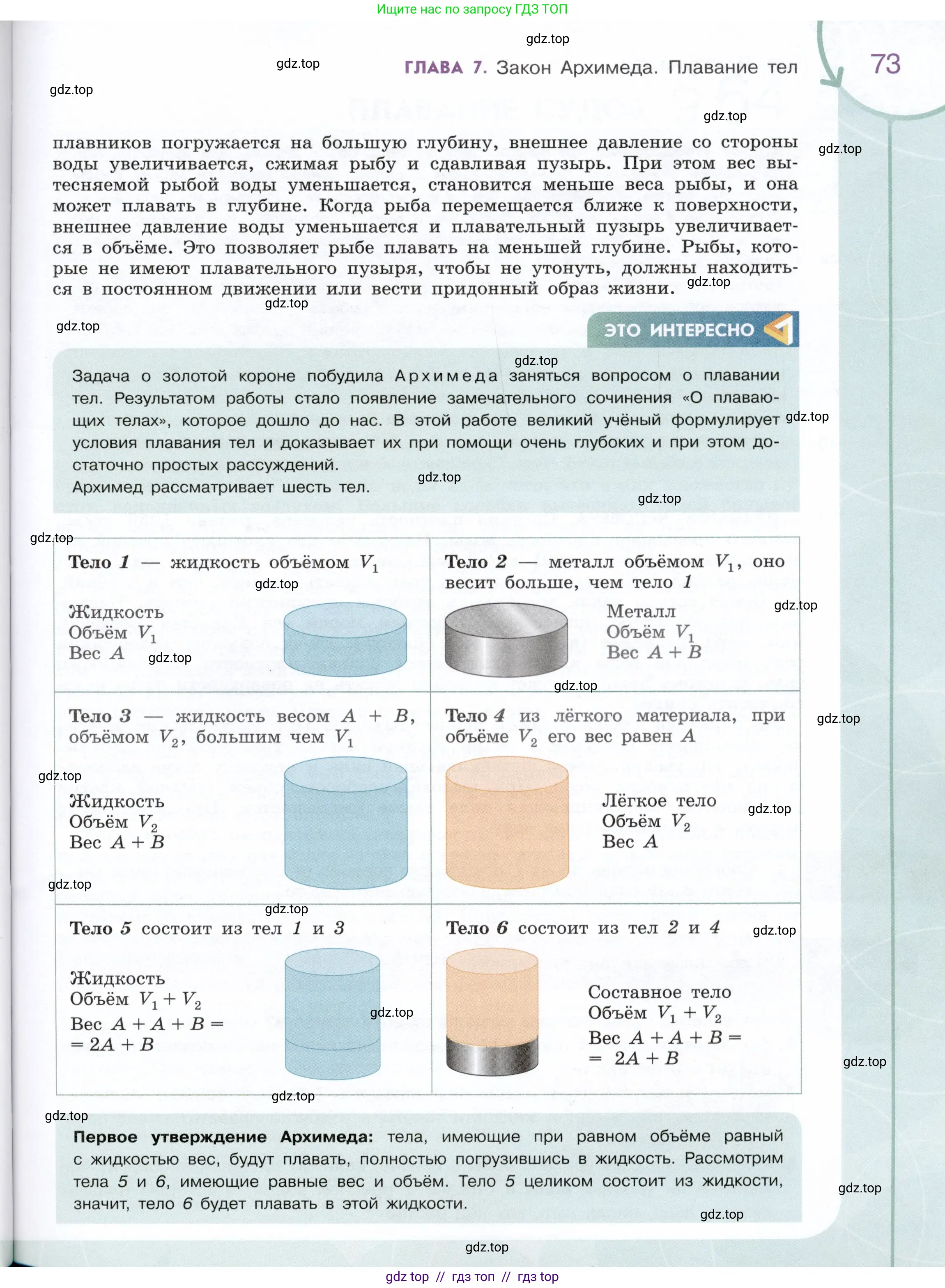 Физика, 7 класс Учебник, авторы: Белага Виктория Владимировна, Воронцова Наталия Игоревна, Ломаченков Иван Алексеевич, Панебратцев Юрий Анатольевич, издательство Просвещение, Москва, 2024, страница 73
