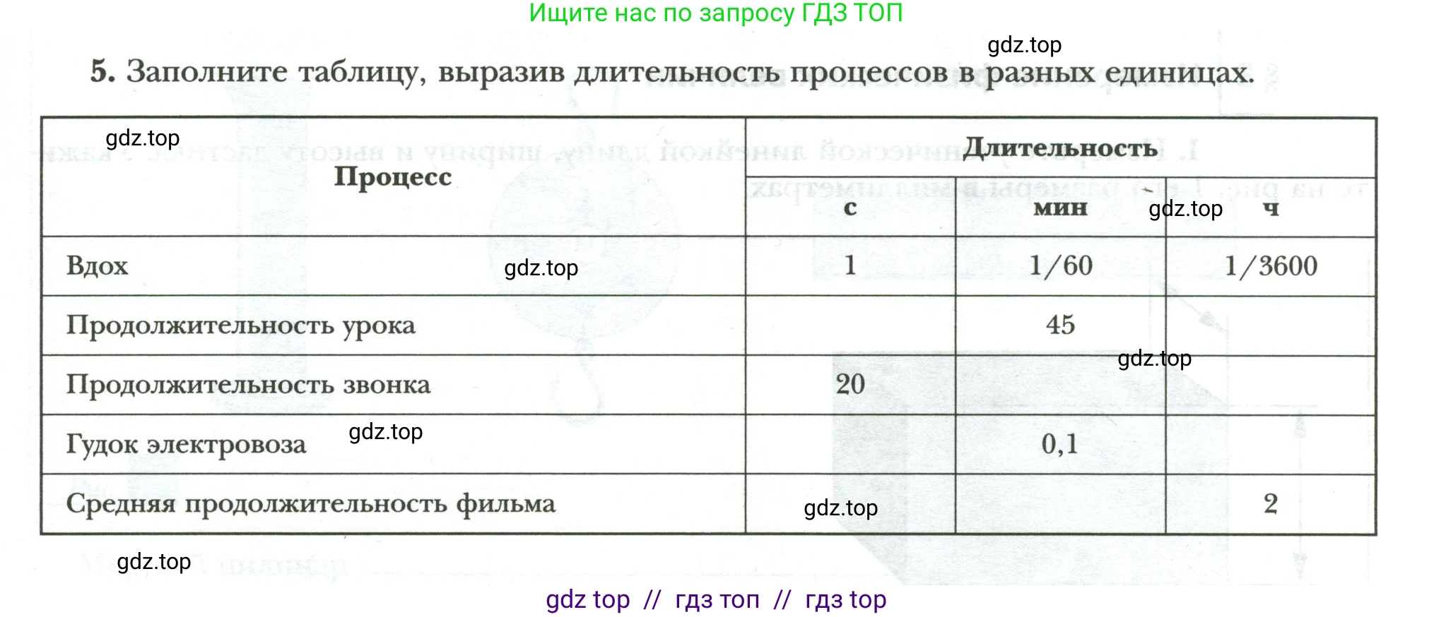 Физика, 7 класс рабочая тетрадь, авторы: Грачев Александр Васильевич, Погожев Владимир Александрович, Боков Павел Юрьевич, Вишнякова Екатерина Анатольевна, издательство Просвещение, Москва, 2008, Часть 1, страница 5, номер 5, Условие
