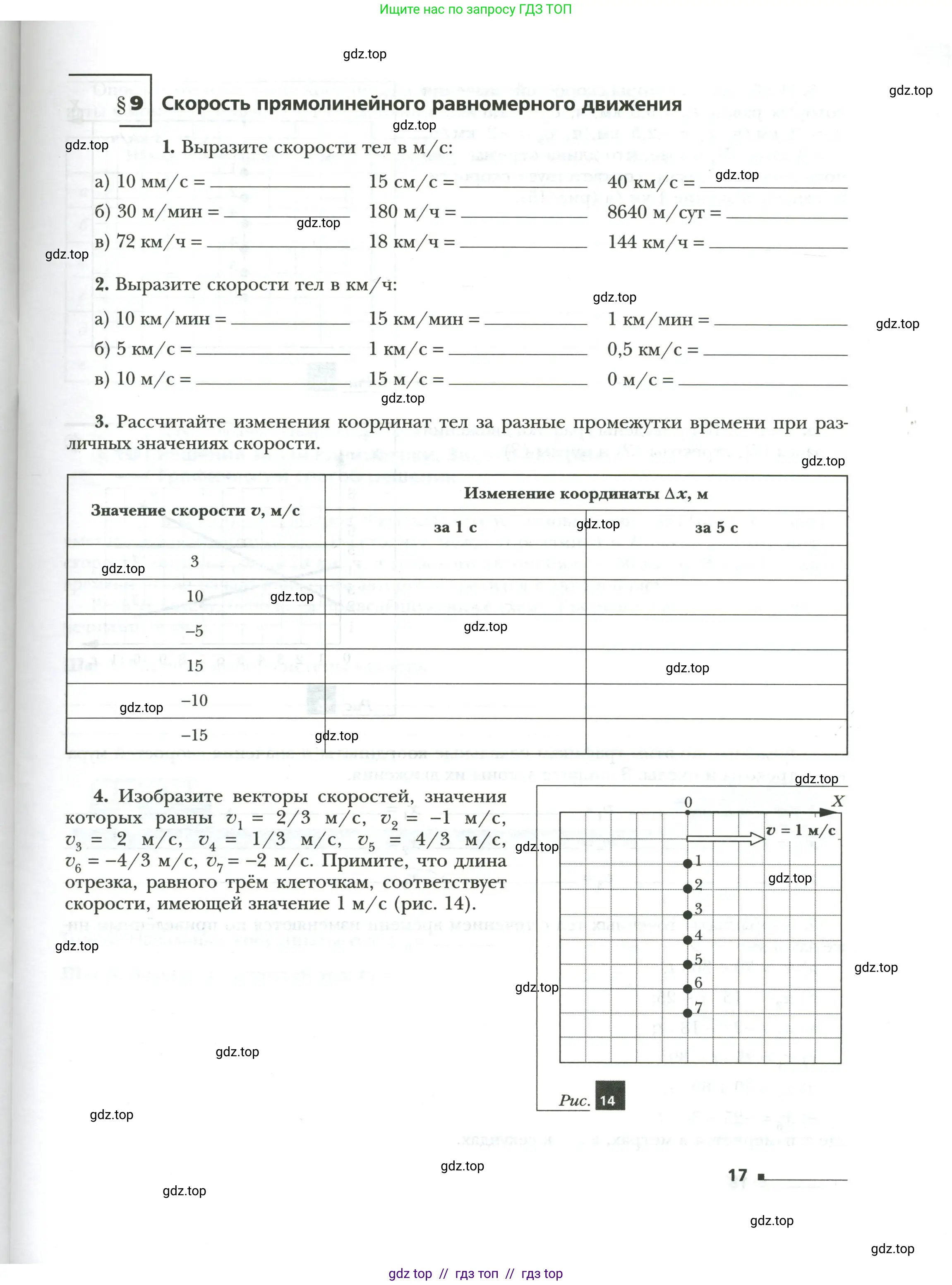 Физика, 7 класс рабочая тетрадь, авторы: Грачев Александр Васильевич, Погожев Владимир Александрович, Боков Павел Юрьевич, Вишнякова Екатерина Анатольевна, издательство Просвещение, Москва, 2008, Часть 1, страница 17