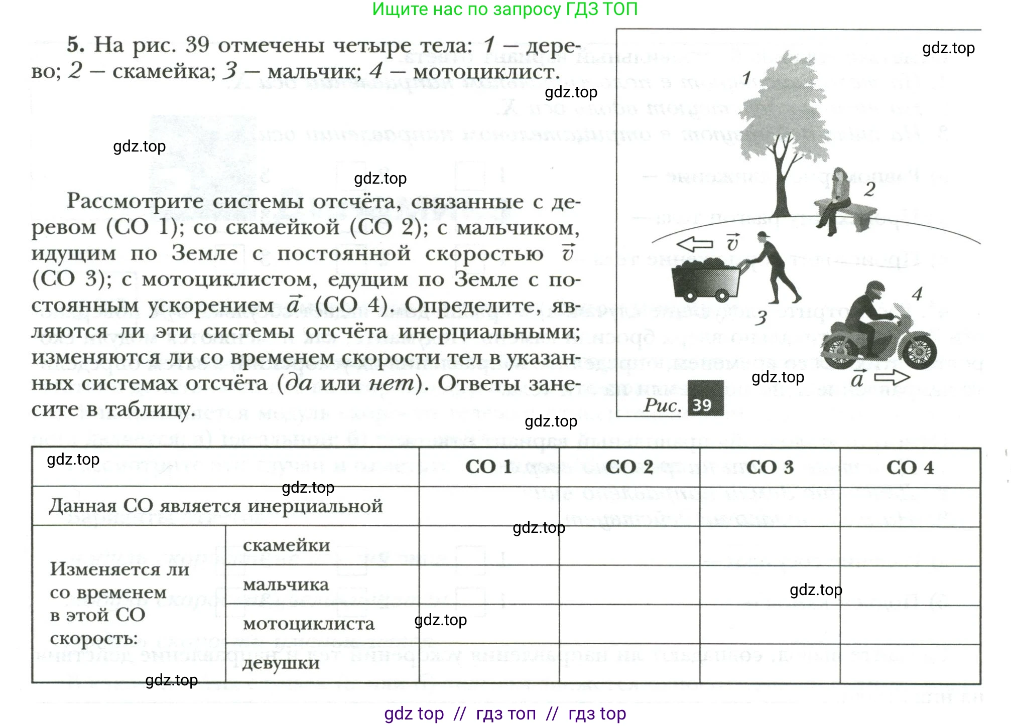 Физика, 7 класс рабочая тетрадь, авторы: Грачев Александр Васильевич, Погожев Владимир Александрович, Боков Павел Юрьевич, Вишнякова Екатерина Анатольевна, издательство Просвещение, Москва, 2008, Часть 1, страница 72, номер 5, Условие