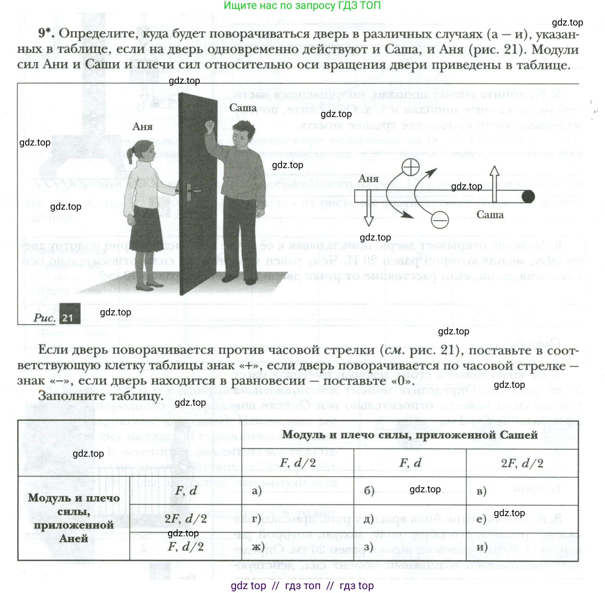 Физика, 7 класс рабочая тетрадь, авторы: Грачев Александр Васильевич, Погожев Владимир Александрович, Боков Павел Юрьевич, Вишнякова Екатерина Анатольевна, издательство Просвещение, Москва, 2008, Часть 2, страница 36, номер 9, Условие