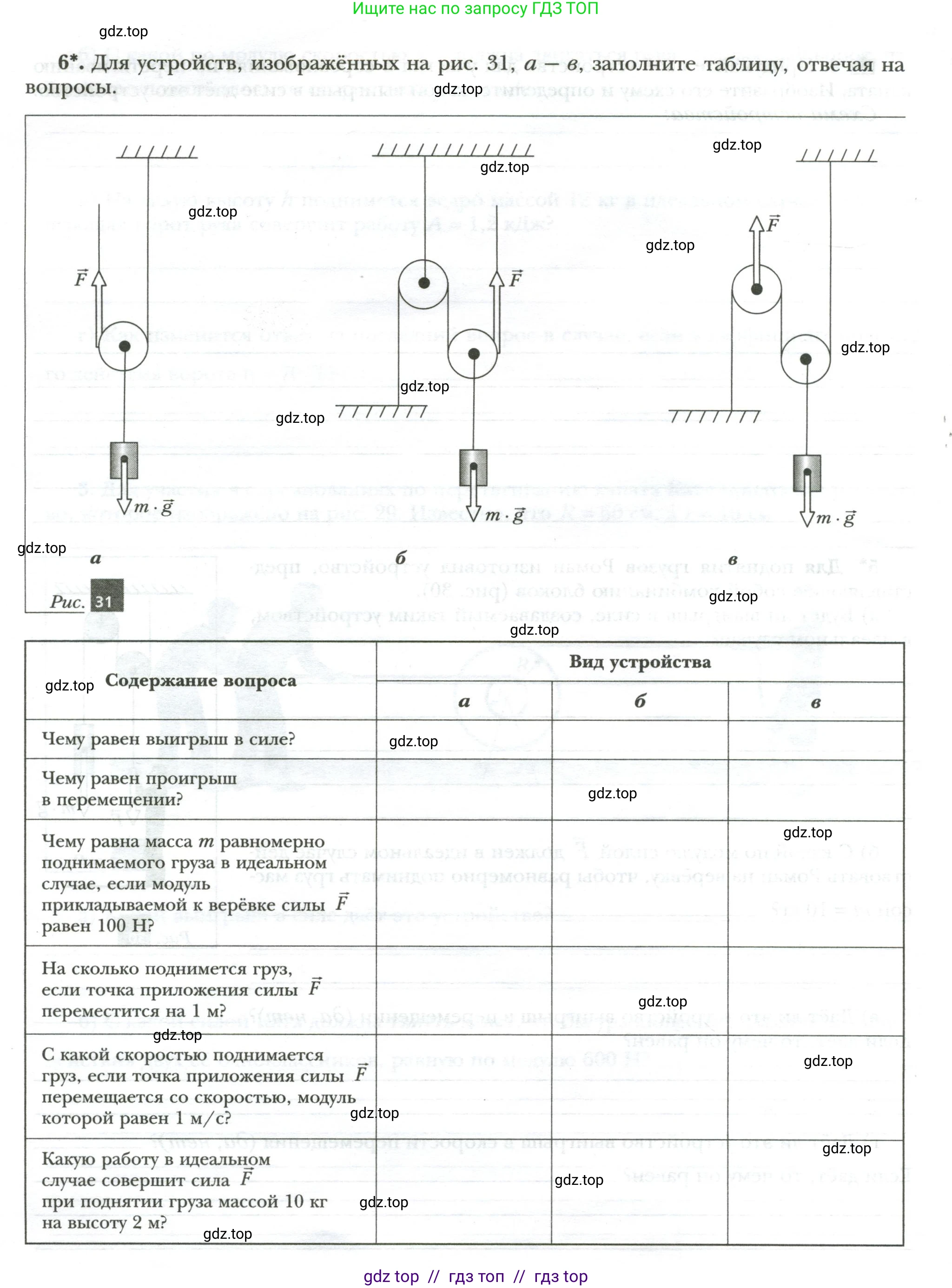 Физика, 7 класс рабочая тетрадь, авторы: Грачев Александр Васильевич, Погожев Владимир Александрович, Боков Павел Юрьевич, Вишнякова Екатерина Анатольевна, издательство Просвещение, Москва, 2008, Часть 2, страница 44, номер 6, Условие
