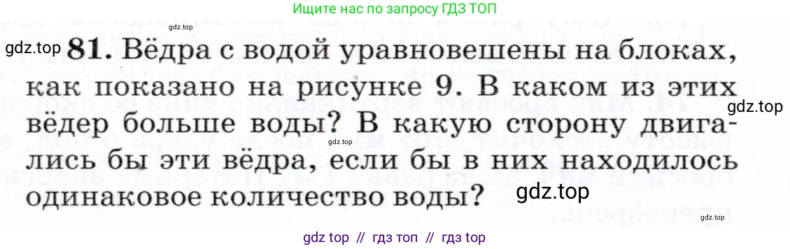 Физика, 7 класс Учебник, авторы: Громов Сергей Васильевич, Родина Надежда Александровна, Белага Виктория Владимировна, Ломаченков Иван Алексеевич, Панебратцев Юрий Анатольевич, издательство Просвещение, Москва, 2019, страница 208, номер 81, Условие