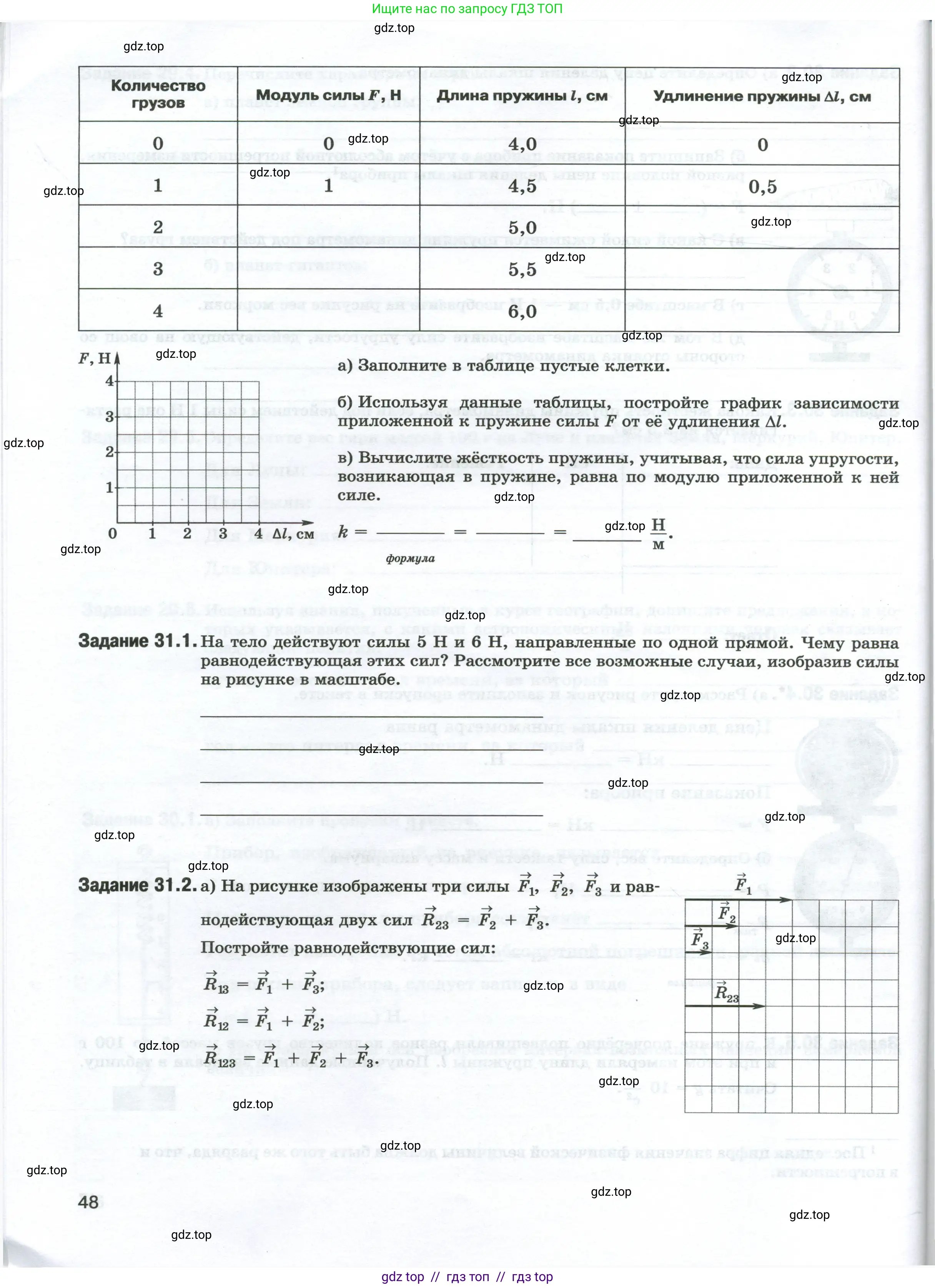 Физика, 7 класс рабочая тетрадь, авторы: Ханнанова Татьяна Андреевна, Ханнанов Наиль Кутдусович, издательство Просвещение, Москва, 2022, белого цвета, страница 48