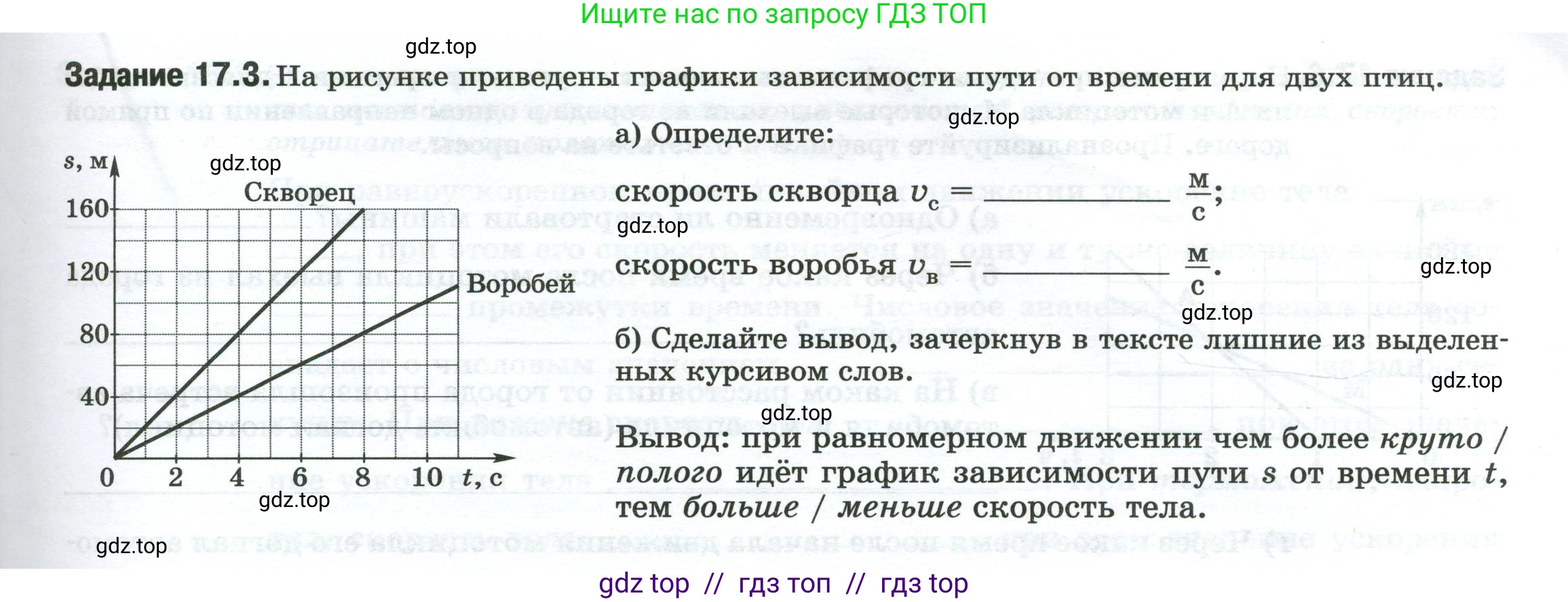 Физика, 7 класс рабочая тетрадь, авторы: Ханнанова Татьяна Андреевна, Ханнанов Наиль Кутдусович, издательство Просвещение, Москва, 2022, белого цвета, страница 25, номер 17.3, Условие