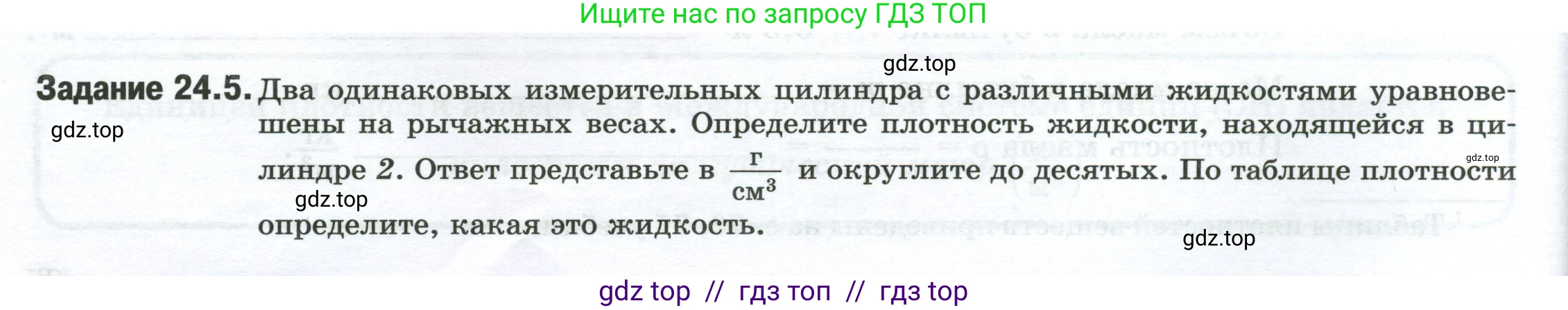 Физика, 7 класс рабочая тетрадь, авторы: Ханнанова Татьяна Андреевна, Ханнанов Наиль Кутдусович, издательство Просвещение, Москва, 2022, белого цвета, страница 36, номер 24.5, Условие