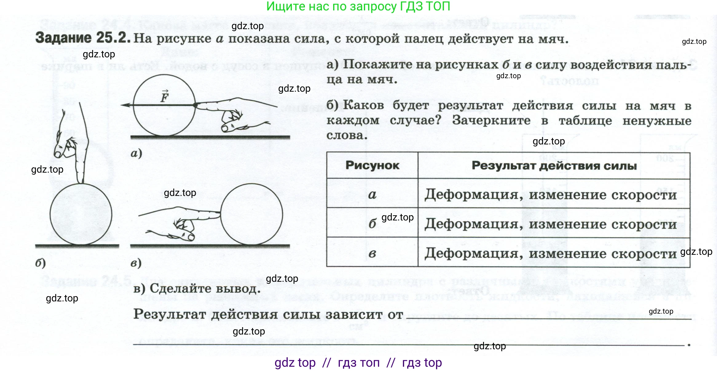 Физика, 7 класс рабочая тетрадь, авторы: Ханнанова Татьяна Андреевна, Ханнанов Наиль Кутдусович, издательство Просвещение, Москва, 2022, белого цвета, страница 38, номер 25.2, Условие