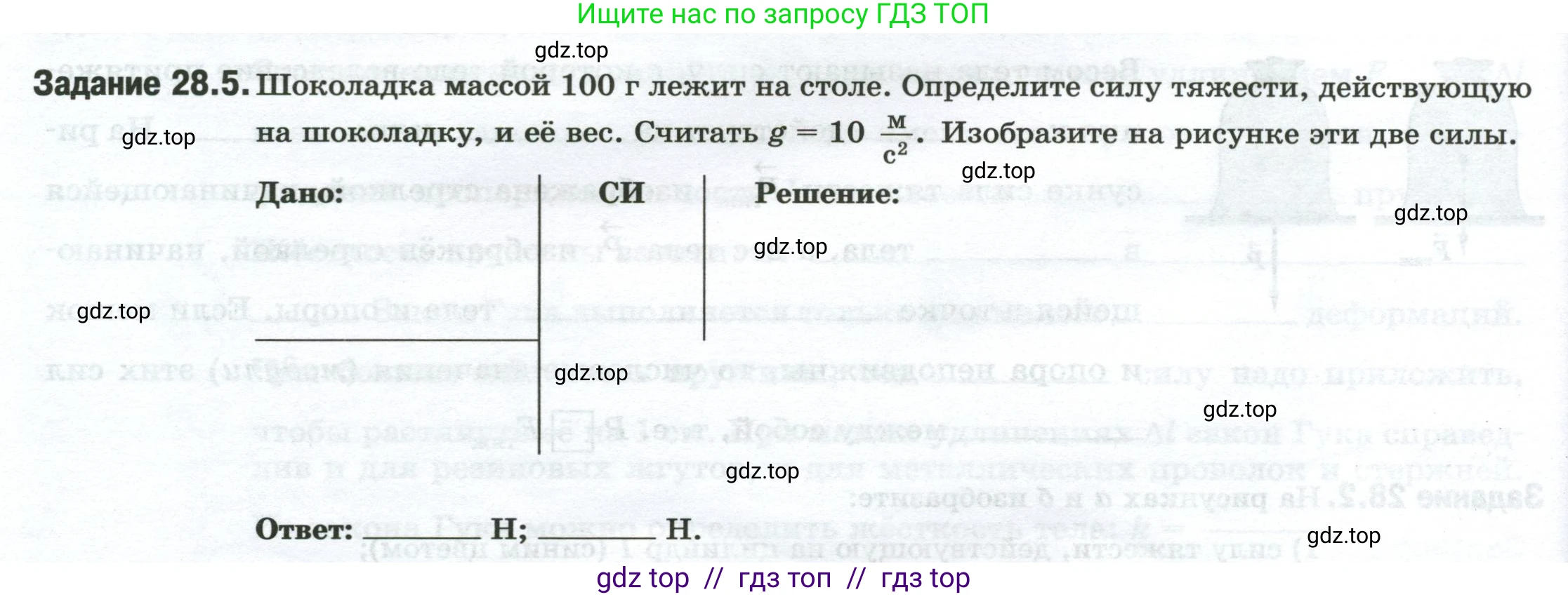 Физика, 7 класс рабочая тетрадь, авторы: Ханнанова Татьяна Андреевна, Ханнанов Наиль Кутдусович, издательство Просвещение, Москва, 2022, белого цвета, страница 44, номер 28.5, Условие