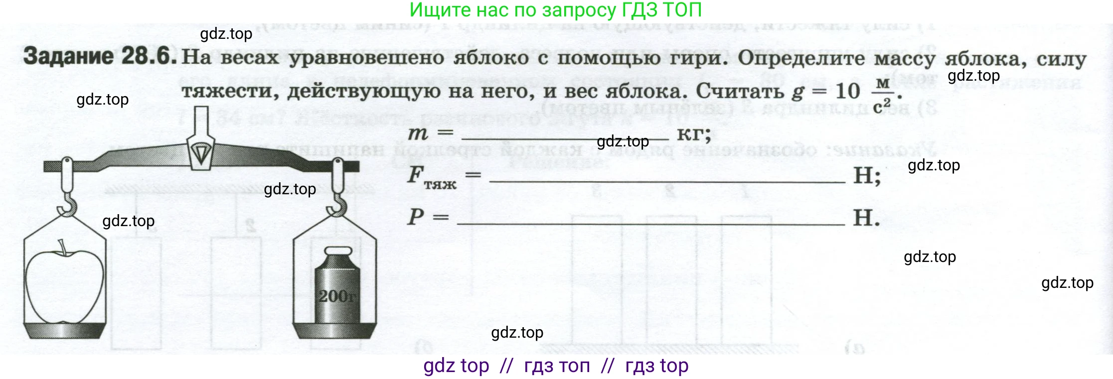 Физика, 7 класс рабочая тетрадь, авторы: Ханнанова Татьяна Андреевна, Ханнанов Наиль Кутдусович, издательство Просвещение, Москва, 2022, белого цвета, страница 44, номер 28.6, Условие