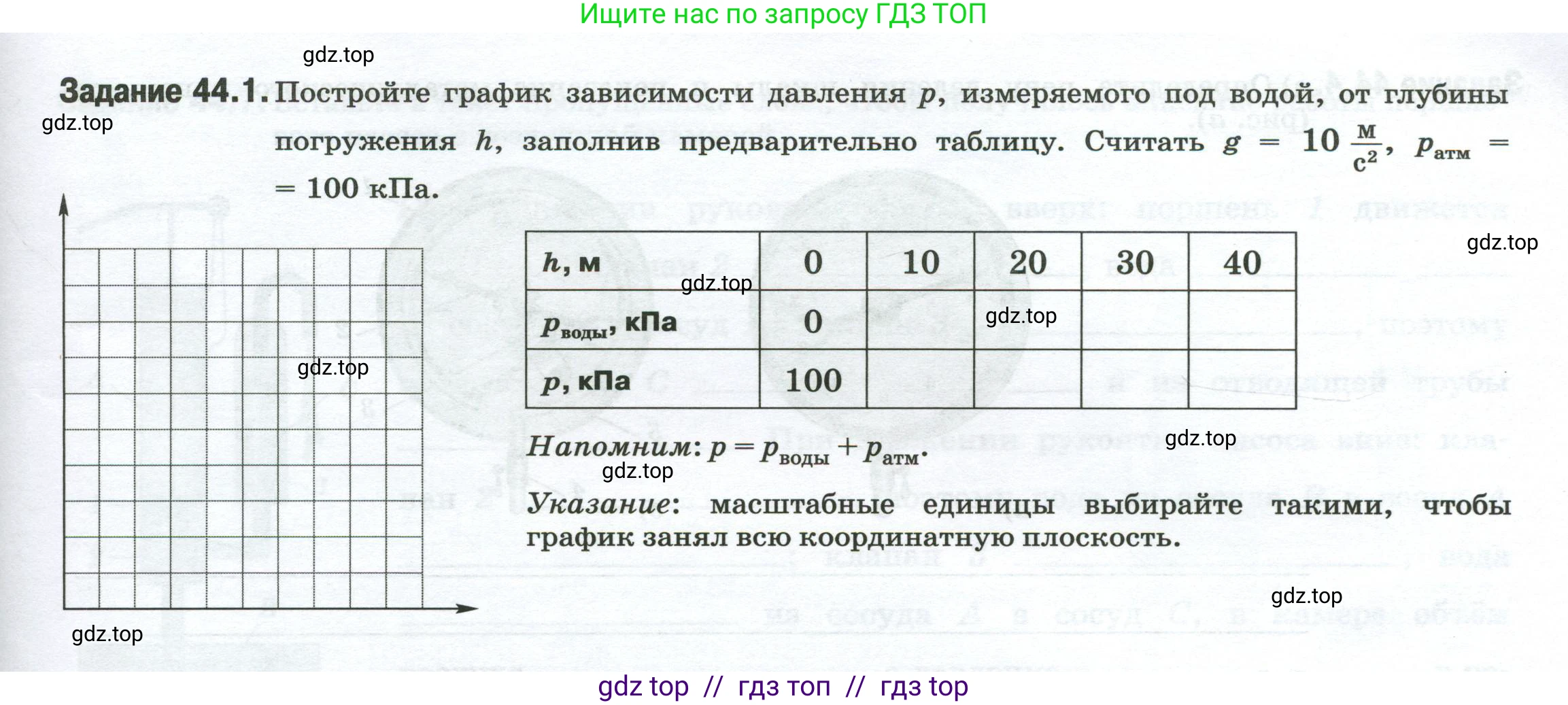 Физика, 7 класс рабочая тетрадь, авторы: Ханнанова Татьяна Андреевна, Ханнанов Наиль Кутдусович, издательство Просвещение, Москва, 2022, белого цвета, страница 69, номер 44.1, Условие