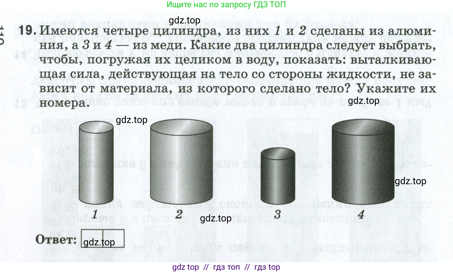 Физика, 7 класс рабочая тетрадь, авторы: Ханнанова Татьяна Андреевна, Ханнанов Наиль Кутдусович, издательство Просвещение, Москва, 2022, белого цвета, страница 110, номер 19, Условие