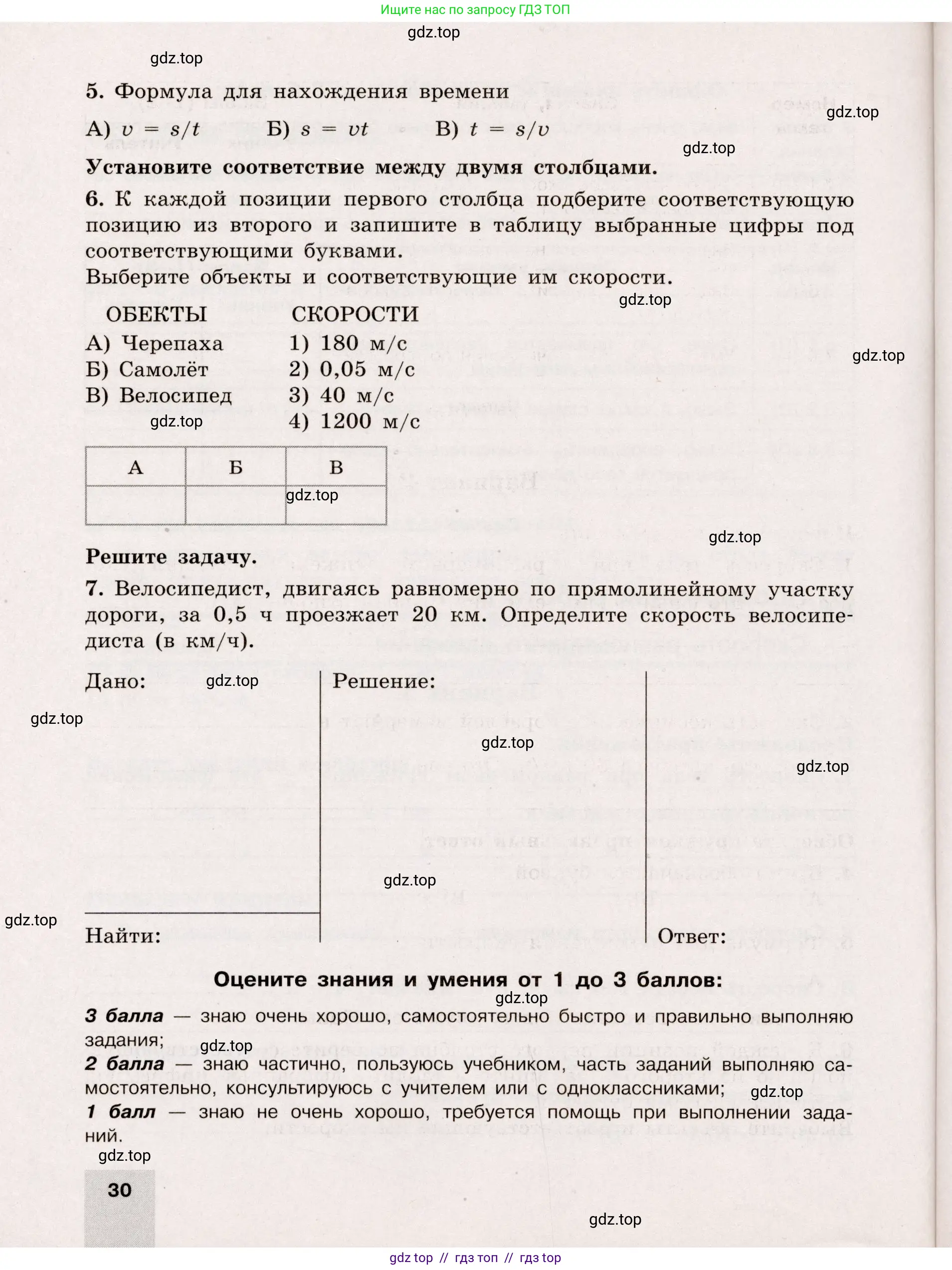 Физика, 7 класс Тренажёр, автор: Хмельницкая Алевтина Юрьевна, издательство Просвещение, Москва, 2020, серого цвета, страница 30
