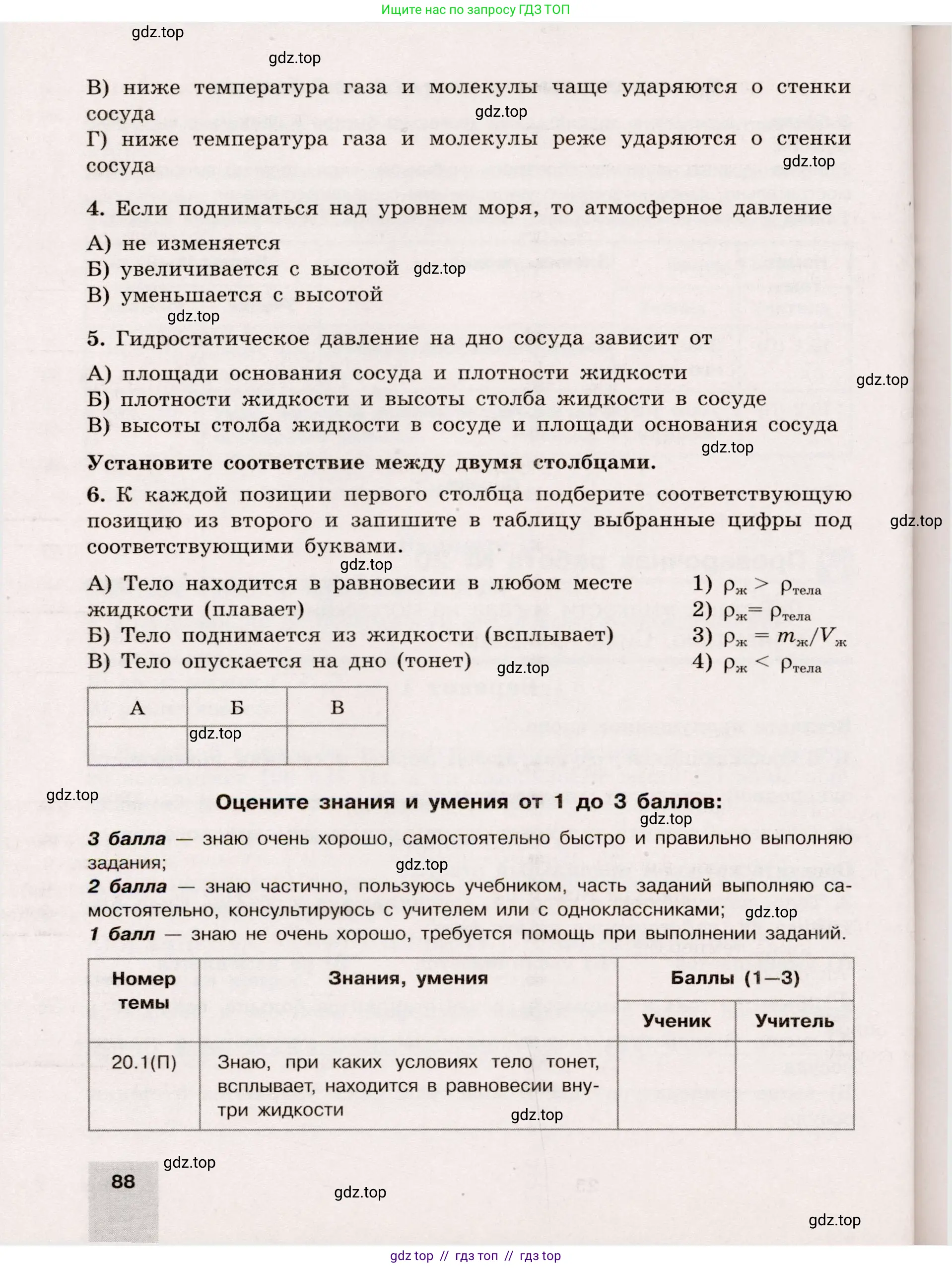 Физика, 7 класс Тренажёр, автор: Хмельницкая Алевтина Юрьевна, издательство Просвещение, Москва, 2020, серого цвета, страница 88