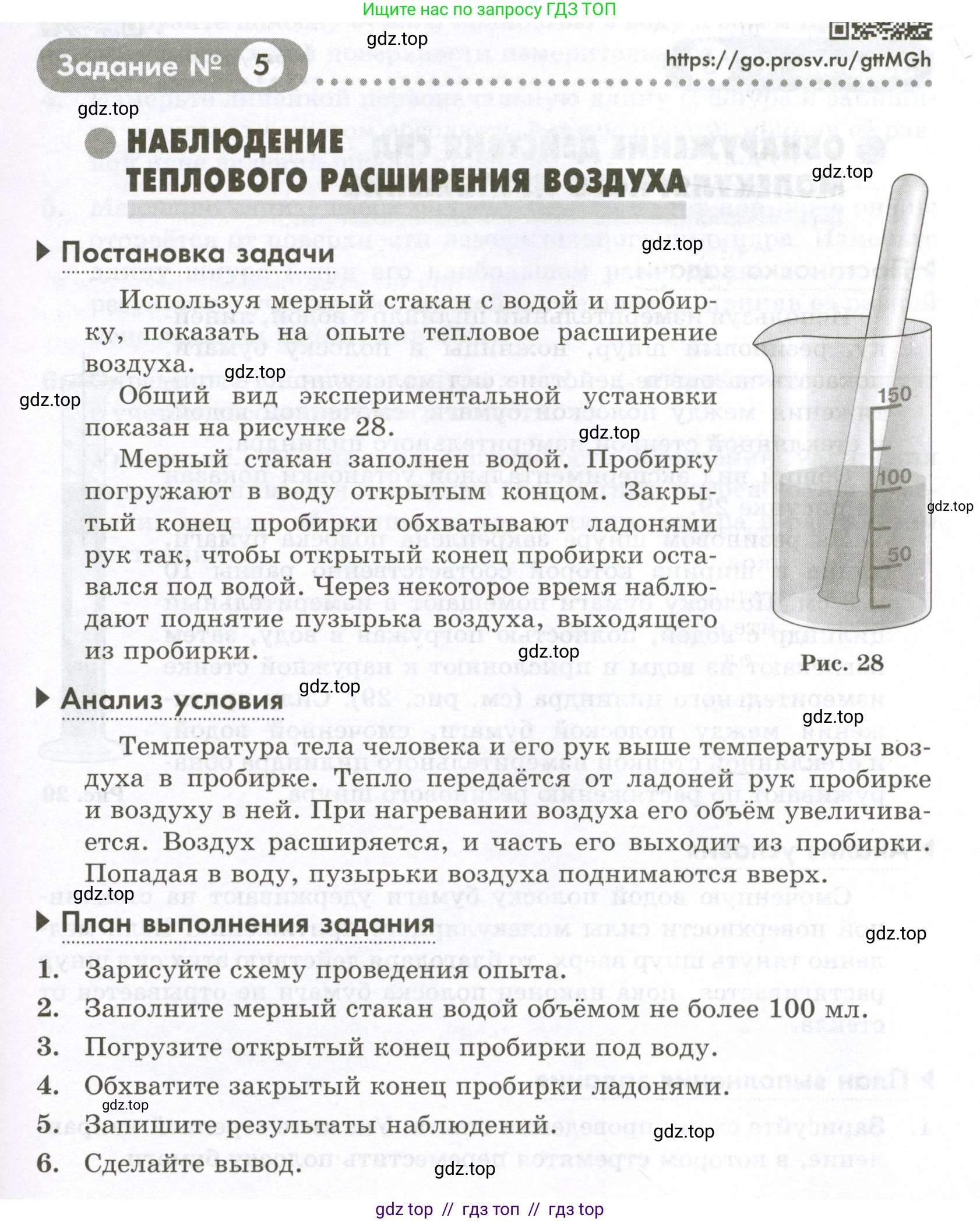 Физика, 7 класс Лабораторный практикум, авторы: Холина Светлана Александровна, Березин Виктор Вениаминович, издательство Просвещение, Москва, 2024, коричневого цвета, страница 59, номер №5, Условие