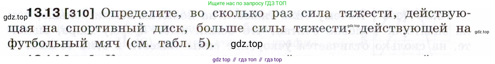 ГДЗ Физика, 7-9 класс Сборник задач, авторы: Лукашик Владимир Иванович, Иванова Елена Владимировна, издательство Просвещение, Москва, 2021, голубого цвета, страница 43, номер 13.13, Условие