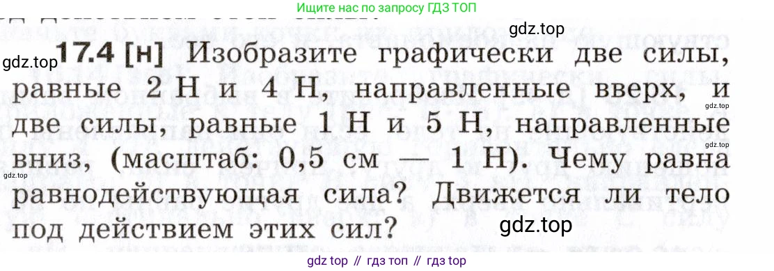 ГДЗ Физика, 7-9 класс Сборник задач, авторы: Лукашик Владимир Иванович, Иванова Елена Владимировна, издательство Просвещение, Москва, 2021, голубого цвета, страница 56, номер 17.4, Условие