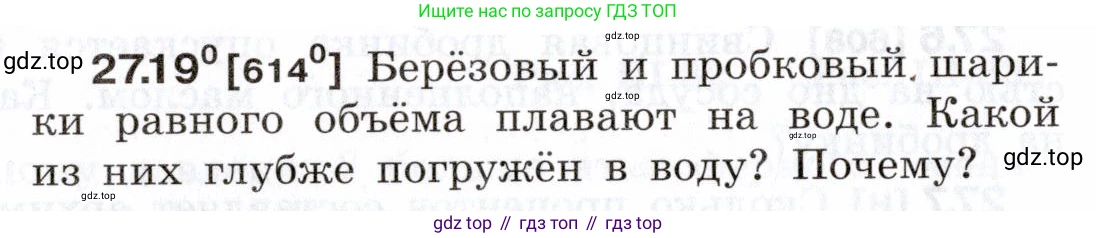 ГДЗ Физика, 7-9 класс Сборник задач, авторы: Лукашик Владимир Иванович, Иванова Елена Владимировна, издательство Просвещение, Москва, 2021, голубого цвета, страница 96, номер 27.19, Условие