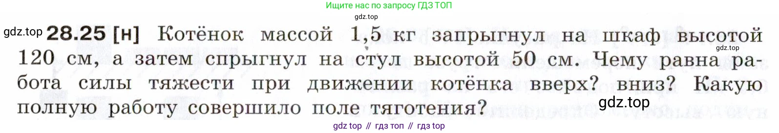 ГДЗ Физика, 7-9 класс Сборник задач, авторы: Лукашик Владимир Иванович, Иванова Елена Владимировна, издательство Просвещение, Москва, 2021, голубого цвета, страница 104, номер 28.25, Условие