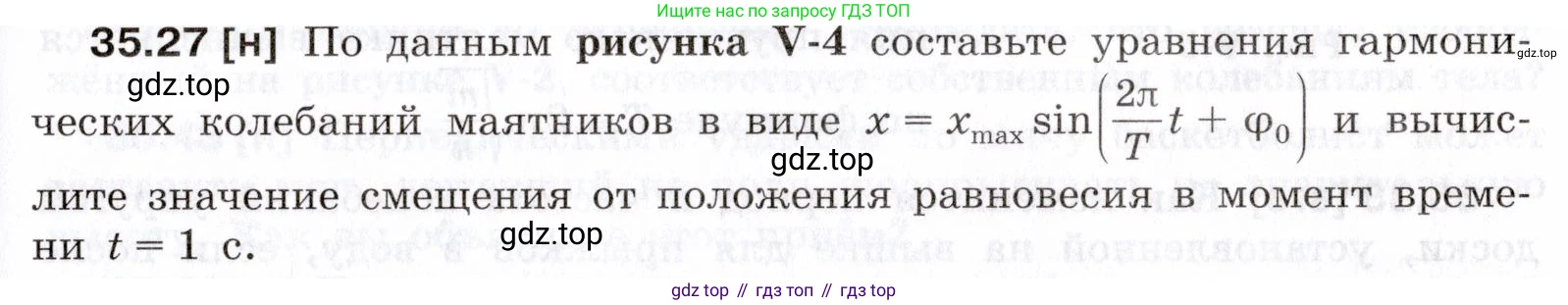 ГДЗ Физика, 7-9 класс Сборник задач, авторы: Лукашик Владимир Иванович, Иванова Елена Владимировна, издательство Просвещение, Москва, 2021, голубого цвета, страница 131, номер 35.27, Условие