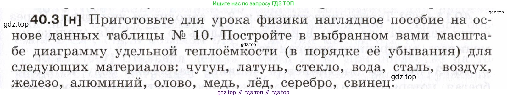 ГДЗ Физика, 7-9 класс Сборник задач, авторы: Лукашик Владимир Иванович, Иванова Елена Владимировна, издательство Просвещение, Москва, 2021, голубого цвета, страница 149, номер 40.3, Условие