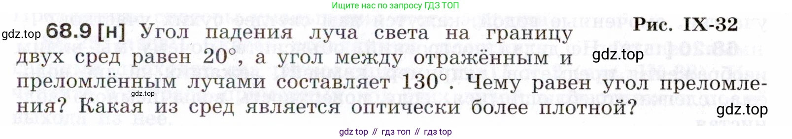 ГДЗ Физика, 7-9 класс Сборник задач, авторы: Лукашик Владимир Иванович, Иванова Елена Владимировна, издательство Просвещение, Москва, 2021, голубого цвета, страница 231, номер 68.9, Условие