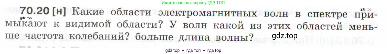ГДЗ Физика, 7-9 класс Сборник задач, авторы: Лукашик Владимир Иванович, Иванова Елена Владимировна, издательство Просвещение, Москва, 2021, голубого цвета, страница 244, номер 70.20, Условие