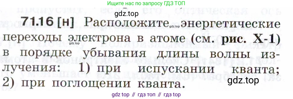 ГДЗ Физика, 7-9 класс Сборник задач, авторы: Лукашик Владимир Иванович, Иванова Елена Владимировна, издательство Просвещение, Москва, 2021, голубого цвета, страница 246, номер 71.16, Условие