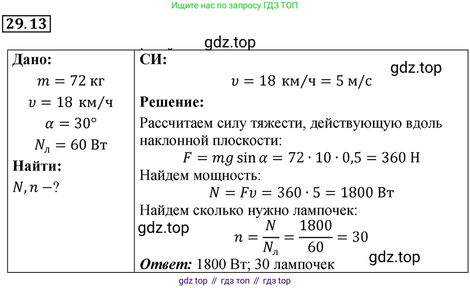 ГДЗ Физика, 7-9 класс Сборник задач, авторы: Лукашик Владимир Иванович, Иванова Елена Владимировна, издательство Просвещение, Москва, 2021, голубого цвета, страница 107, номер 29.13, Решение 4