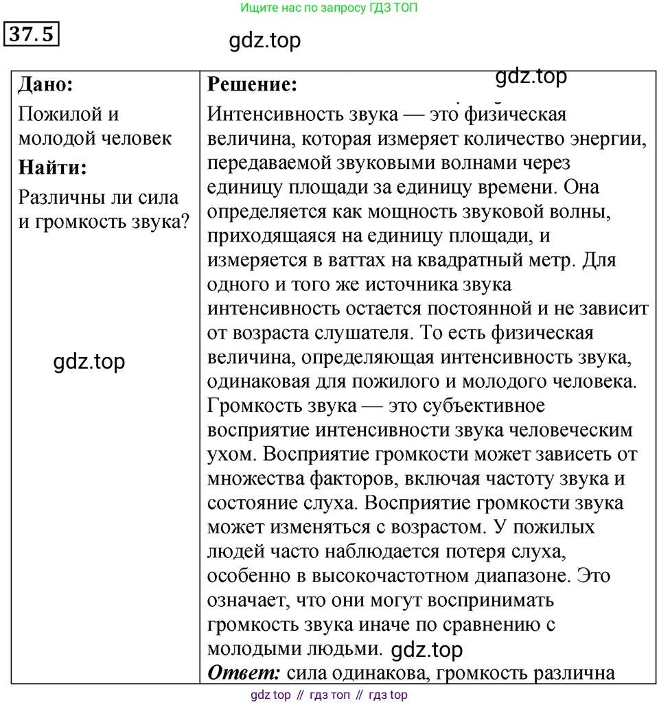 ГДЗ Физика, 7-9 класс Сборник задач, авторы: Лукашик Владимир Иванович, Иванова Елена Владимировна, издательство Просвещение, Москва, 2021, голубого цвета, страница 138, номер 37.5, Решение 4