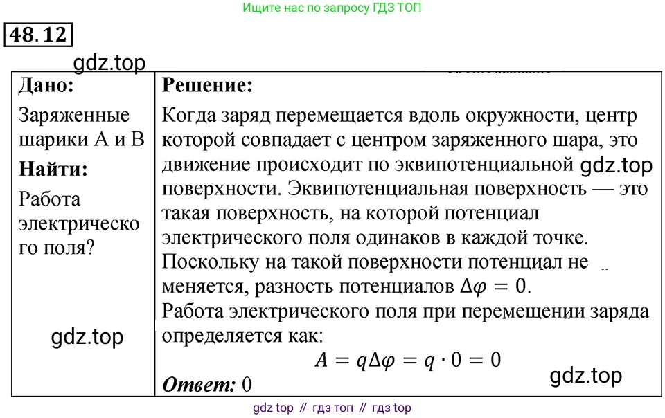 ГДЗ Физика, 7-9 класс Сборник задач, авторы: Лукашик Владимир Иванович, Иванова Елена Владимировна, издательство Просвещение, Москва, 2021, голубого цвета, страница 175, номер 48.12, Решение 4