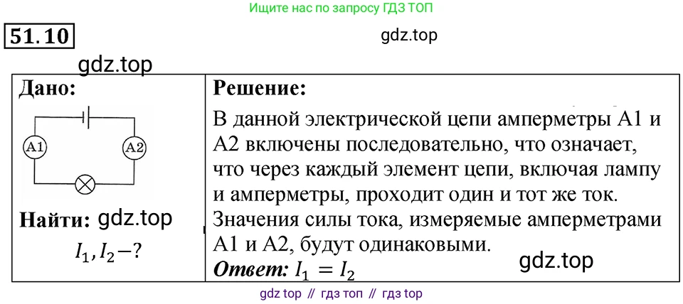 ГДЗ Физика, 7-9 класс Сборник задач, авторы: Лукашик Владимир Иванович, Иванова Елена Владимировна, издательство Просвещение, Москва, 2021, голубого цвета, страница 183, номер 51.10, Решение 4