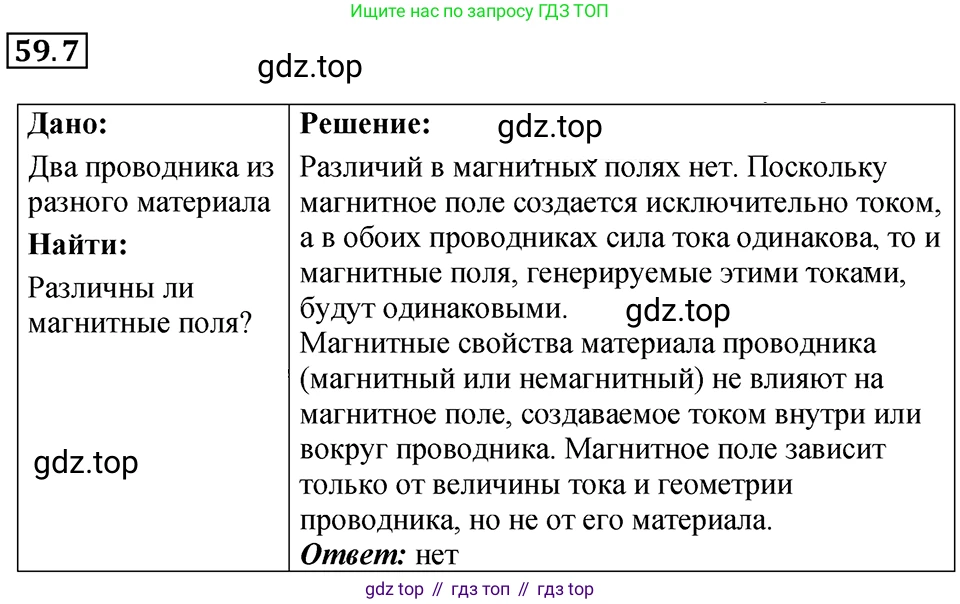 ГДЗ Физика, 7-9 класс Сборник задач, авторы: Лукашик Владимир Иванович, Иванова Елена Владимировна, издательство Просвещение, Москва, 2021, голубого цвета, страница 210, номер 59.7, Решение 4