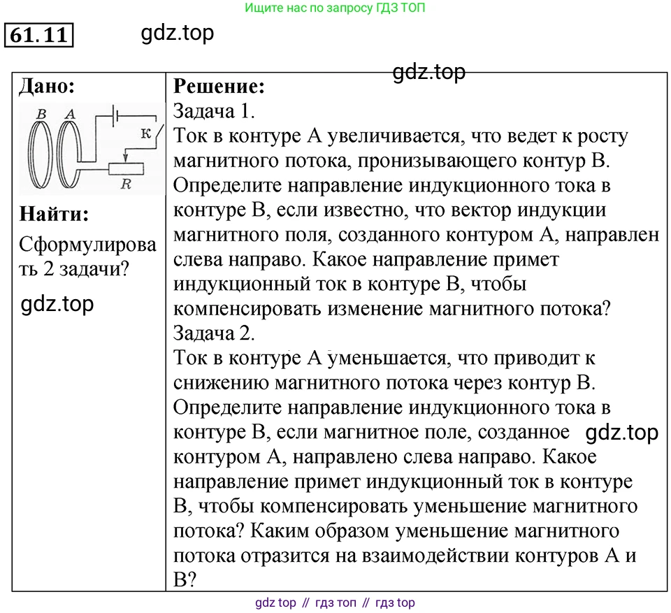 ГДЗ Физика, 7-9 класс Сборник задач, авторы: Лукашик Владимир Иванович, Иванова Елена Владимировна, издательство Просвещение, Москва, 2021, голубого цвета, страница 217, номер 61.11, Решение 4