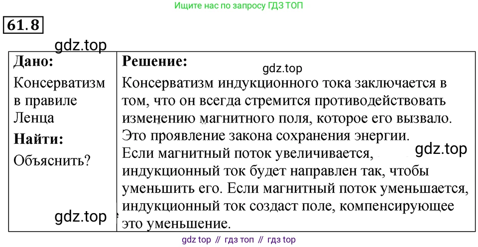 ГДЗ Физика, 7-9 класс Сборник задач, авторы: Лукашик Владимир Иванович, Иванова Елена Владимировна, издательство Просвещение, Москва, 2021, голубого цвета, страница 217, номер 61.8, Решение 4
