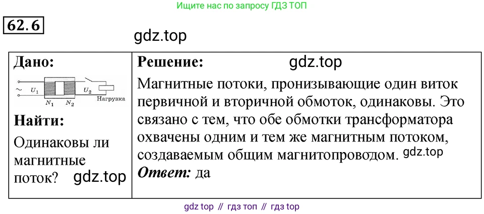ГДЗ Физика, 7-9 класс Сборник задач, авторы: Лукашик Владимир Иванович, Иванова Елена Владимировна, издательство Просвещение, Москва, 2021, голубого цвета, страница 218, номер 62.6, Решение 4