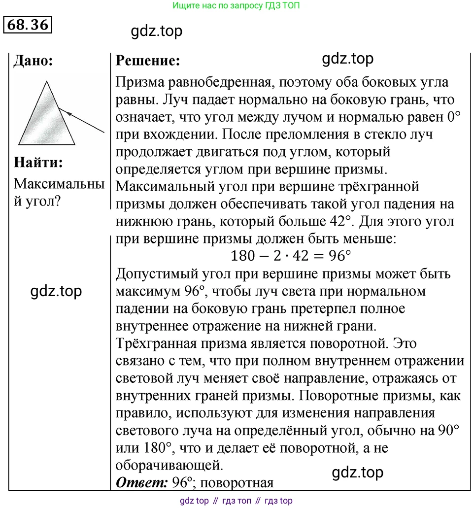ГДЗ Физика, 7-9 класс Сборник задач, авторы: Лукашик Владимир Иванович, Иванова Елена Владимировна, издательство Просвещение, Москва, 2021, голубого цвета, страница 234, номер 68.36, Решение 4