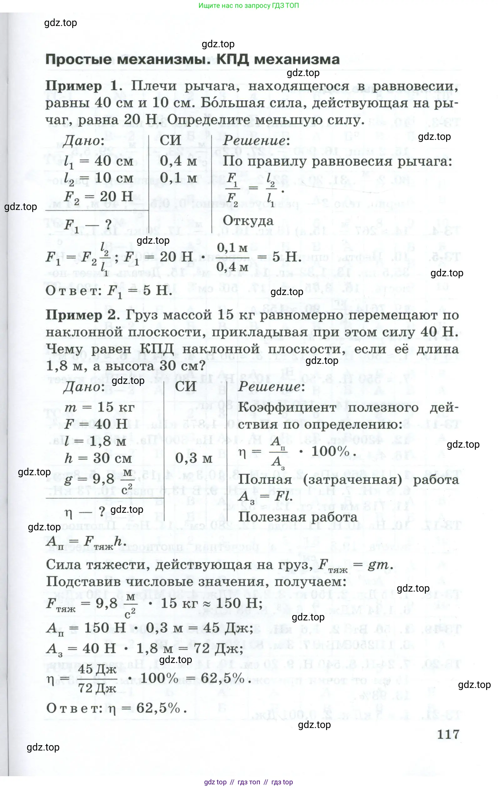 Физика, 7 класс Дидактические материалы, авторы: Марон Абрам Евсеевич, Марон Евгений Абрамович, издательство Просвещение, Москва, 2022, белого цвета, страница 117