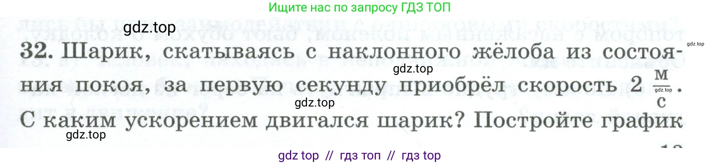 Физика, 7 класс Дидактические материалы, авторы: Марон Абрам Евсеевич, Марон Евгений Абрамович, издательство Просвещение, Москва, 2022, белого цвета, страница 13, номер 32, Условие